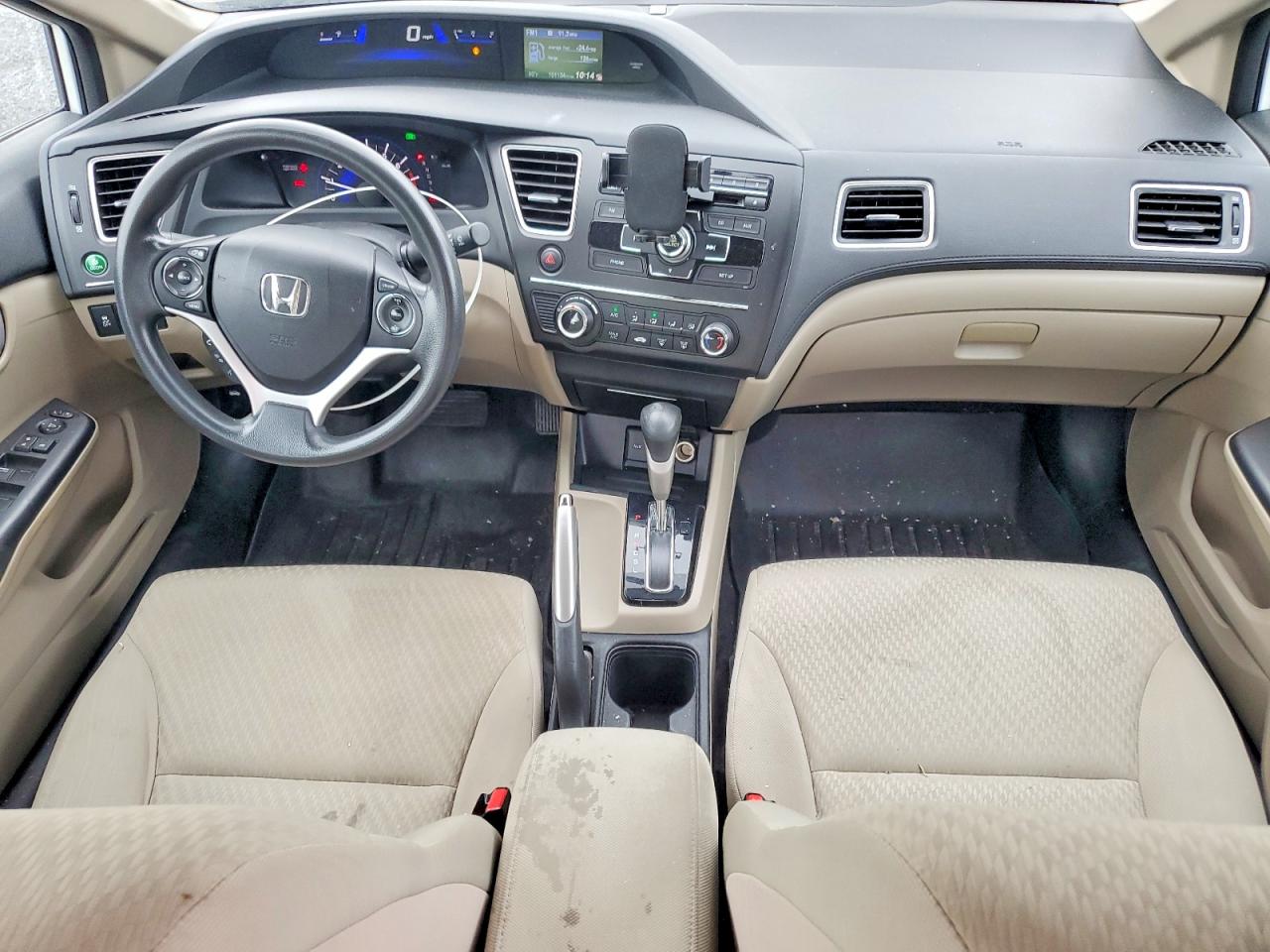 2014 Honda Civic Lx White vin: 19XFB2F55EE212054