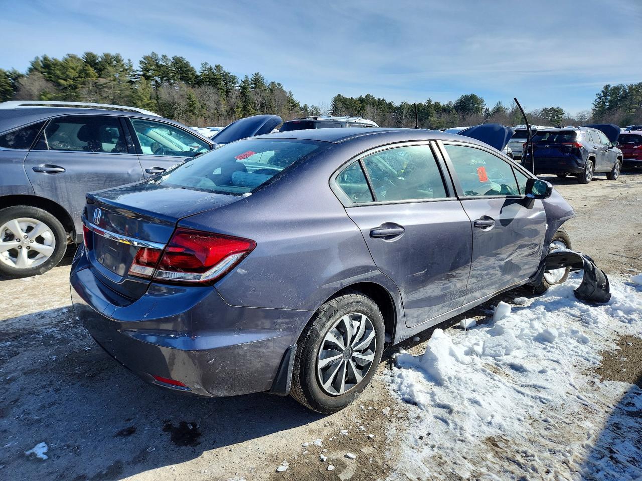 2014 Honda Civic Lx Серый vin: 19XFB2F55EE218260