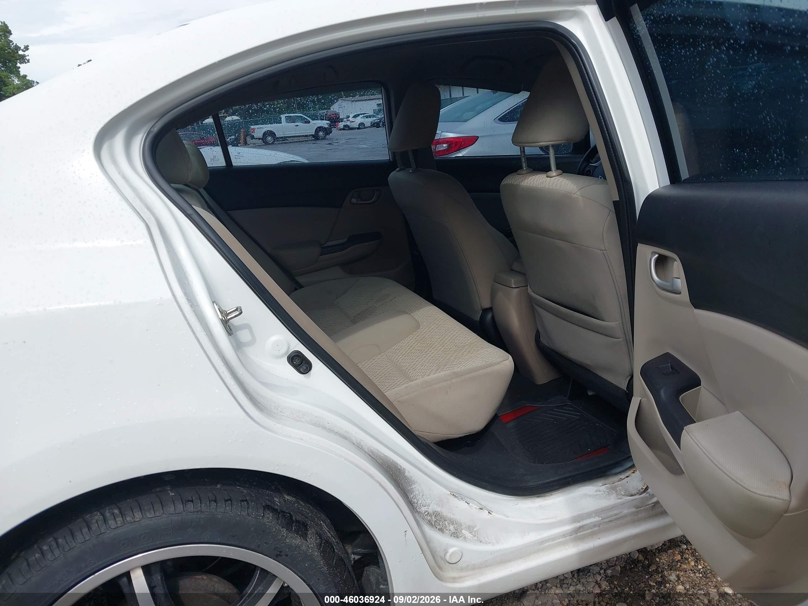 2014 Honda Civic Lx White vin: 19XFB2F55EE219103