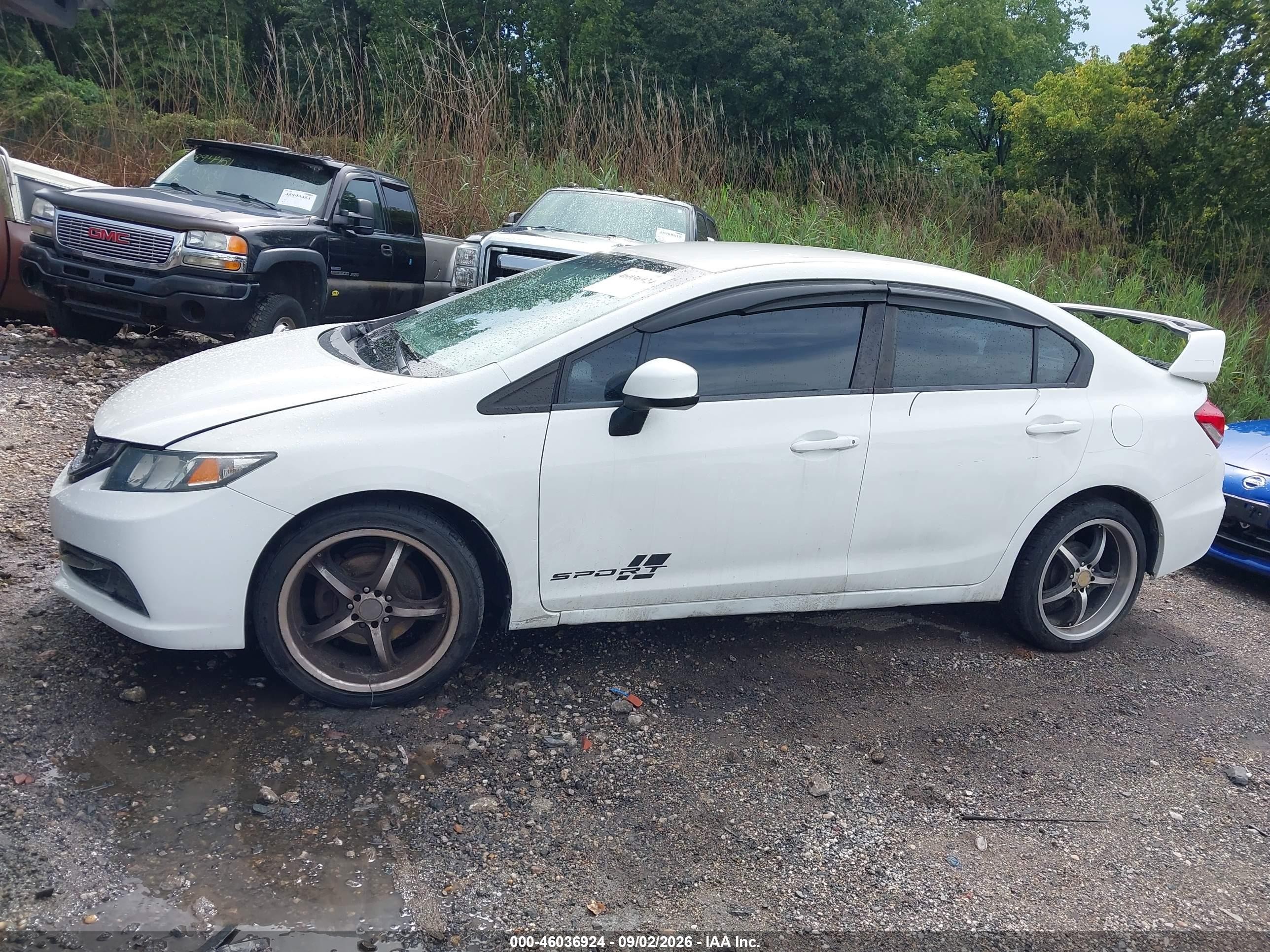 2014 Honda Civic Lx White vin: 19XFB2F55EE219103
