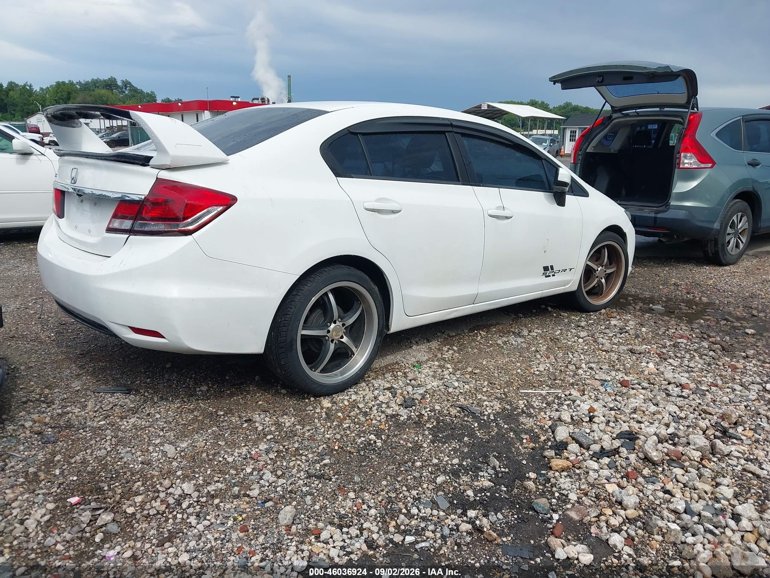 2014 Honda Civic Lx White vin: 19XFB2F55EE219103