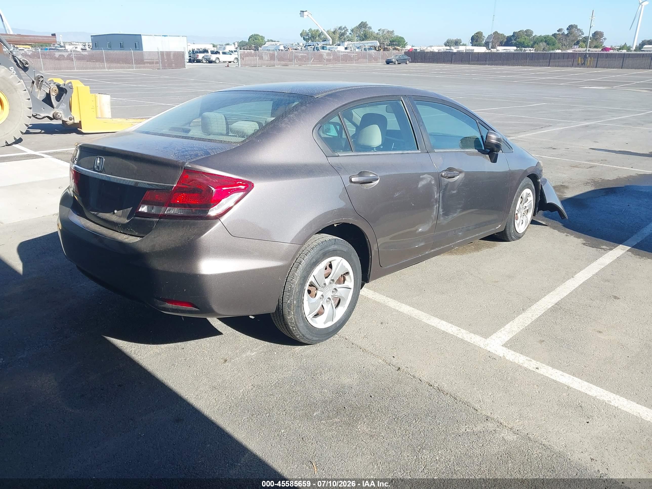 2014 Honda Civic Lx Gray vin: 19XFB2F55EE219344