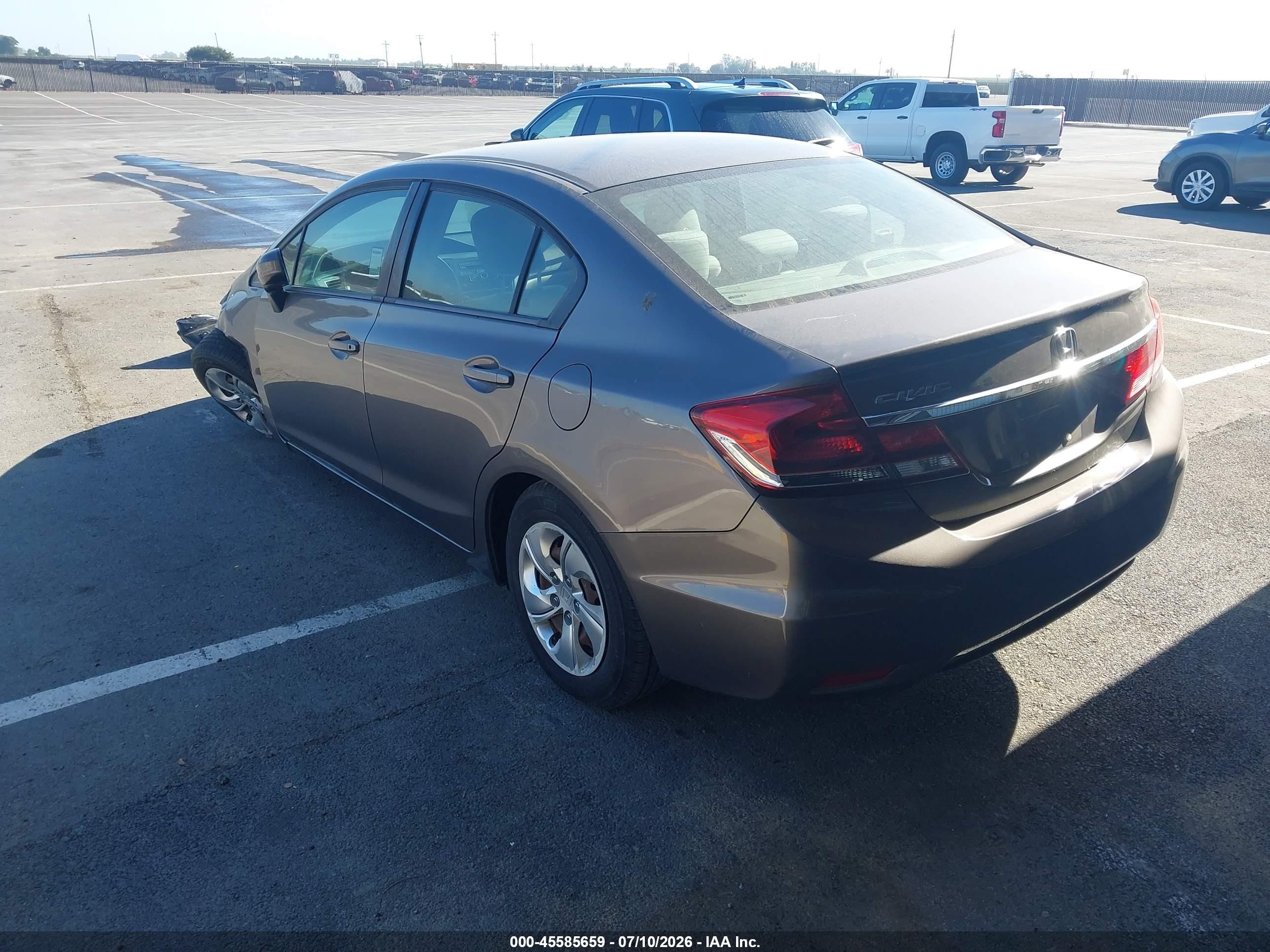 2014 Honda Civic Lx Gray vin: 19XFB2F55EE219344