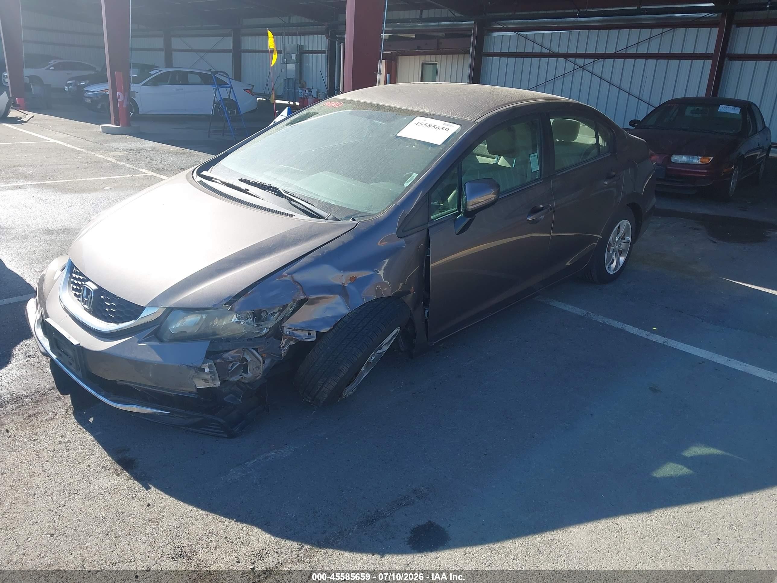 2014 Honda Civic Lx Gray vin: 19XFB2F55EE219344
