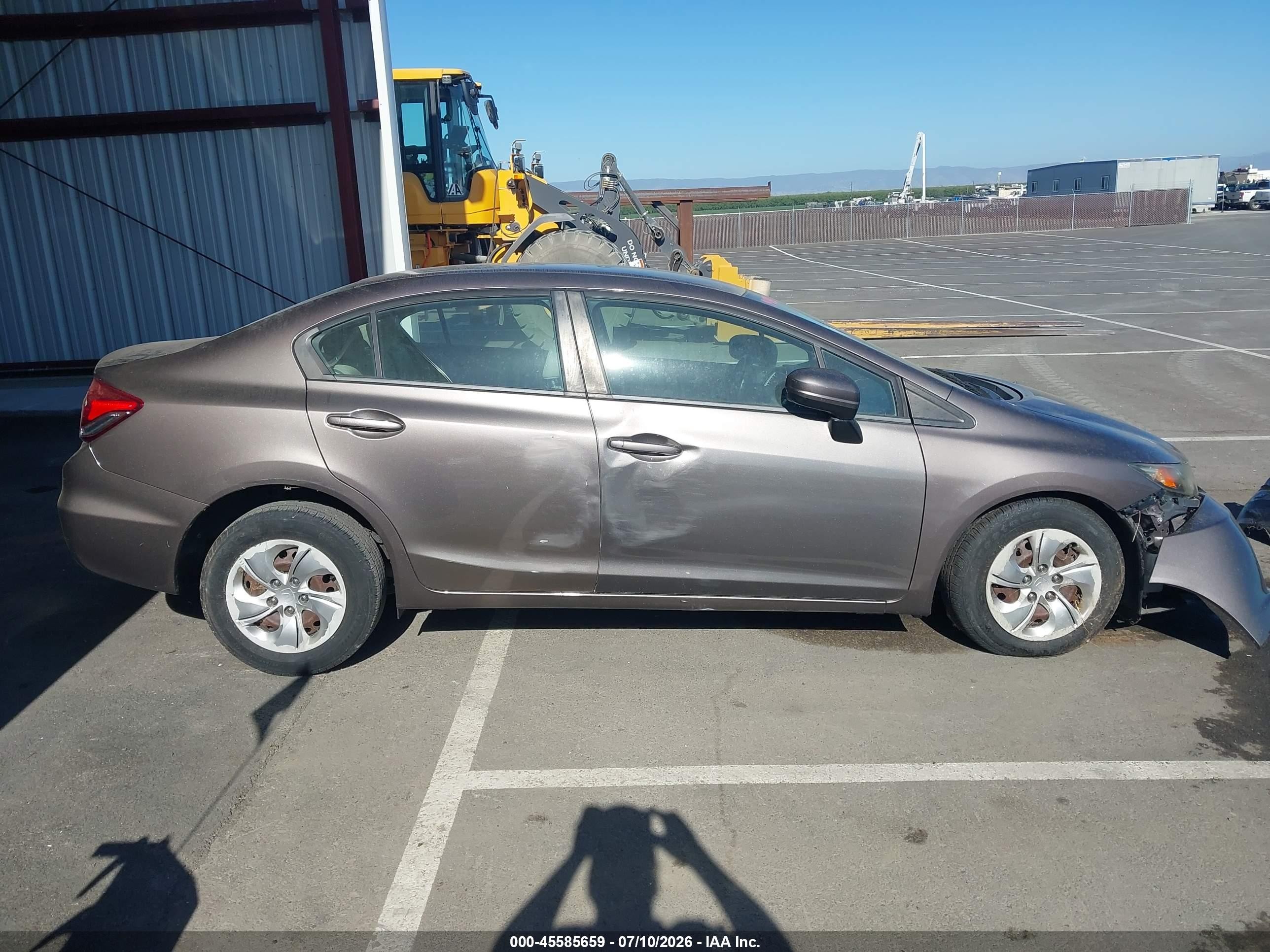 2014 Honda Civic Lx Gray vin: 19XFB2F55EE219344