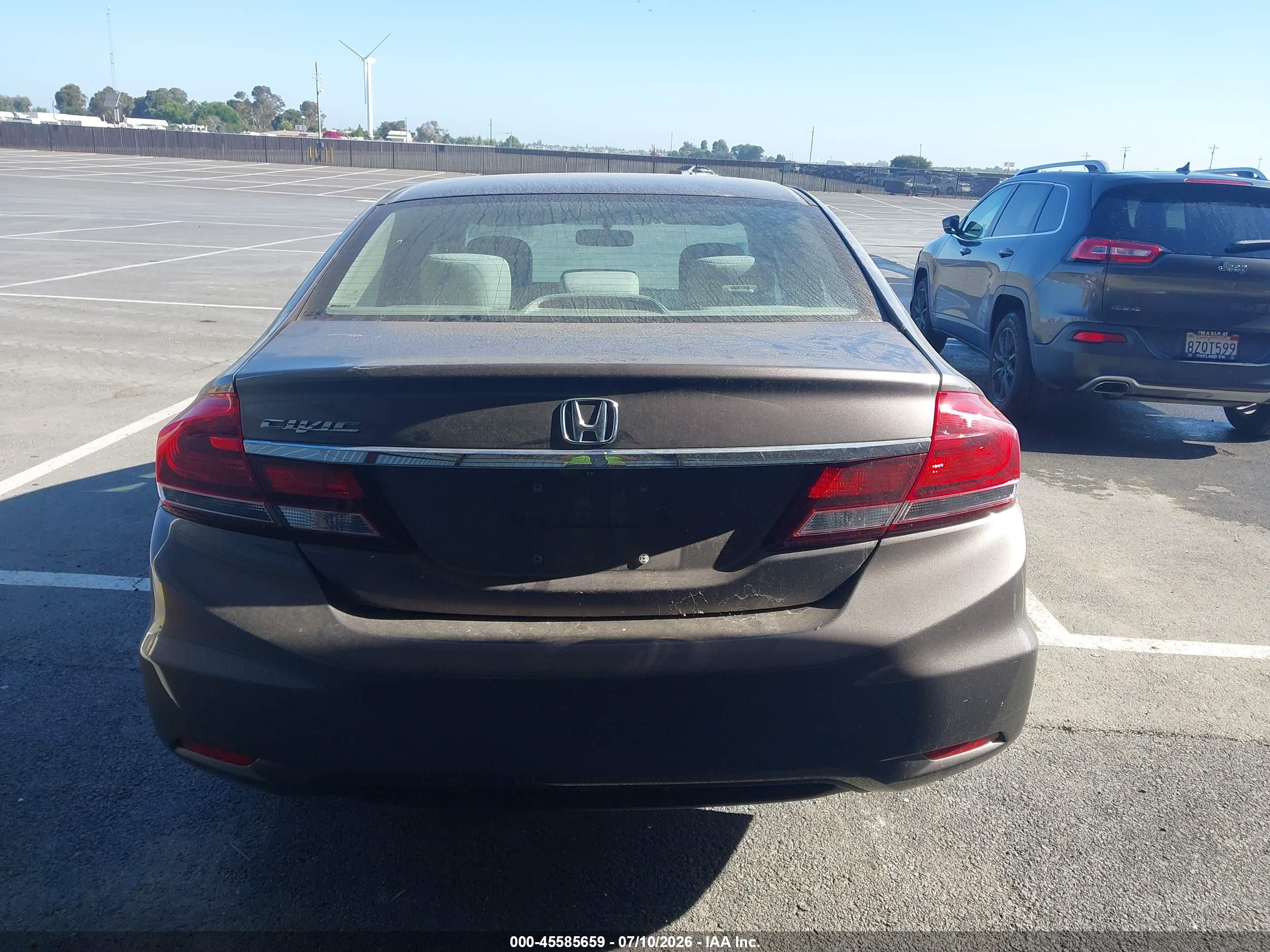 2014 Honda Civic Lx Gray vin: 19XFB2F55EE219344
