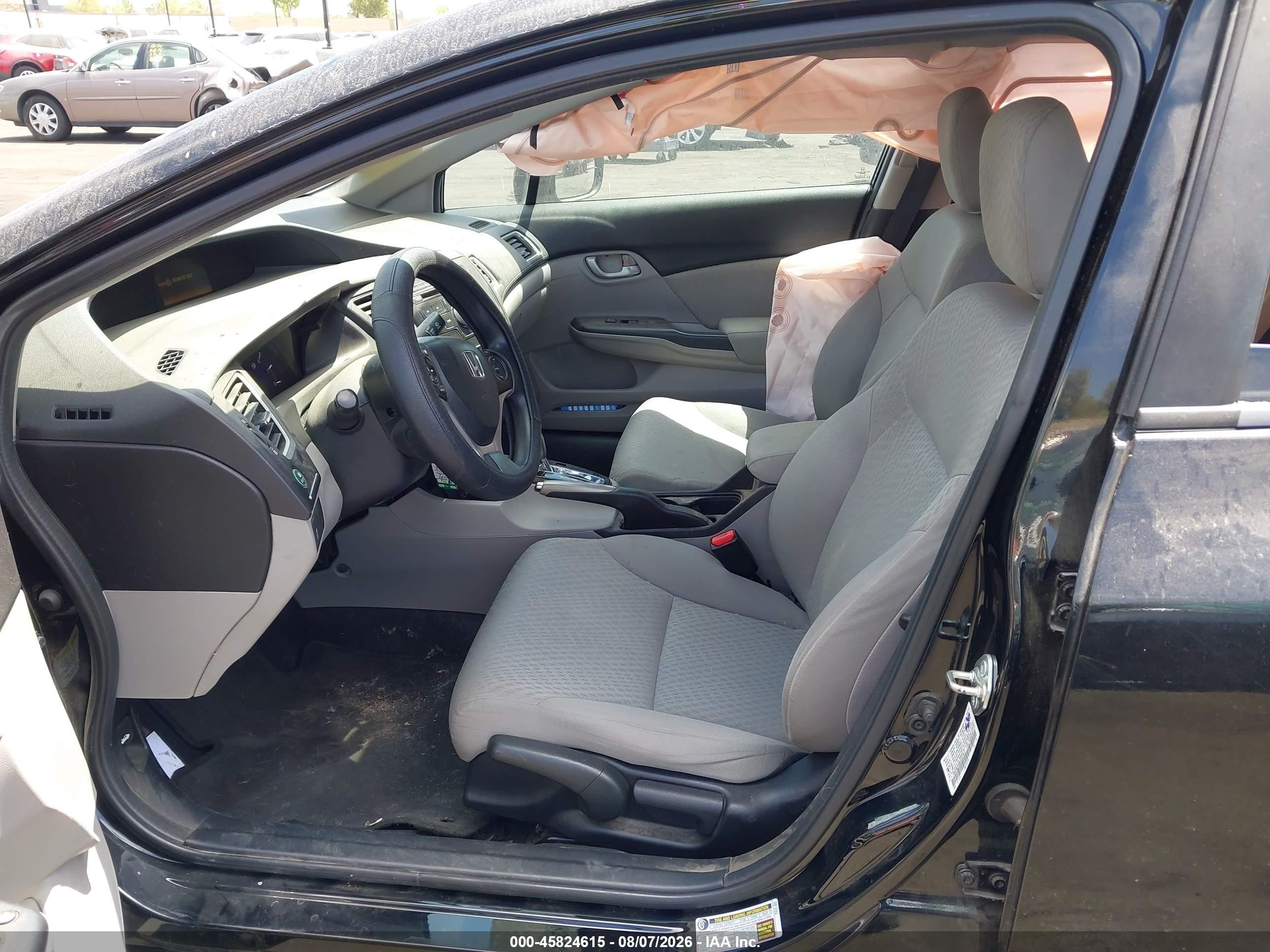 2014 Honda Civic Lx Black vin: 19XFB2F55EE237617