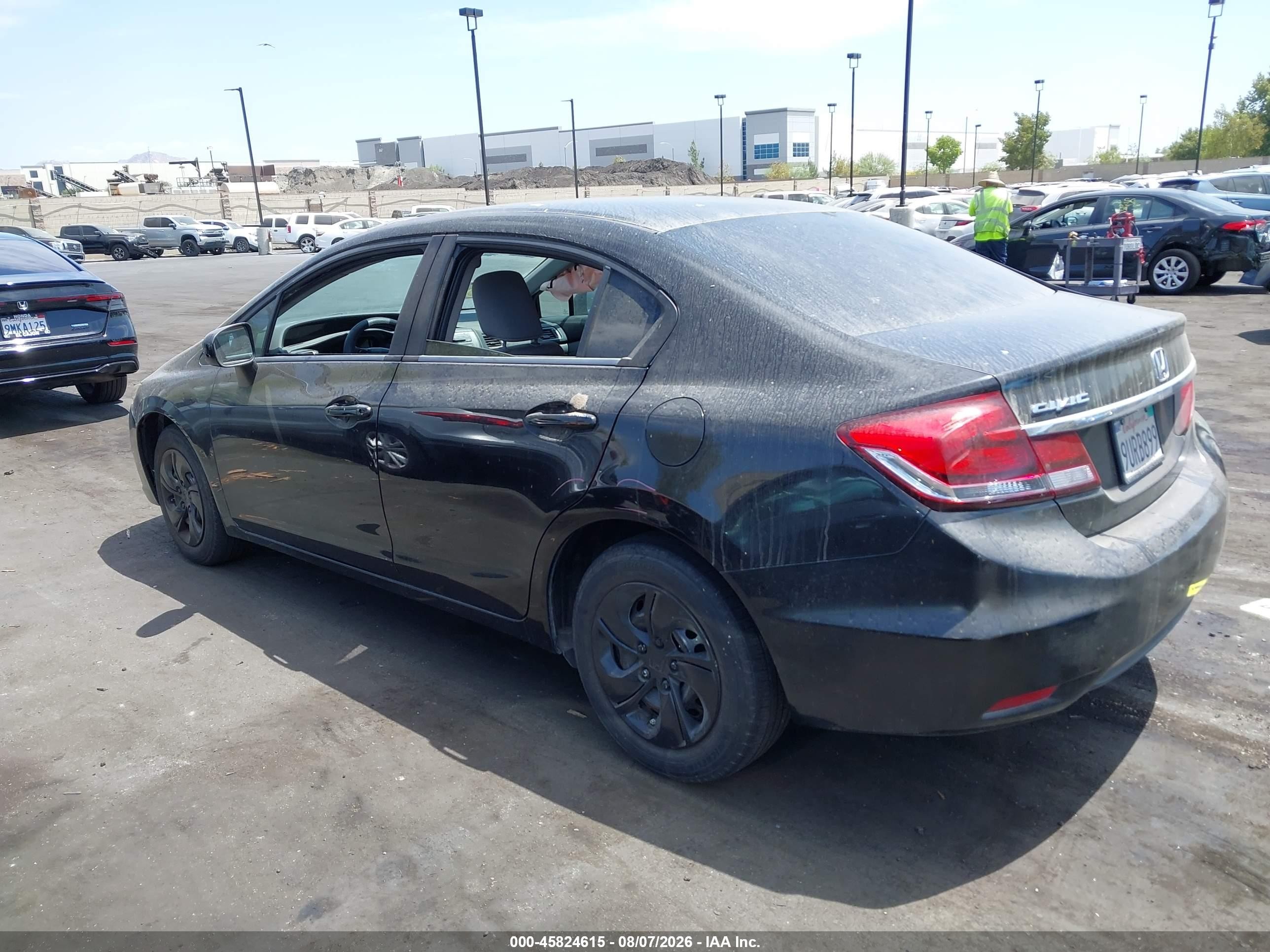 2014 Honda Civic Lx Black vin: 19XFB2F55EE237617