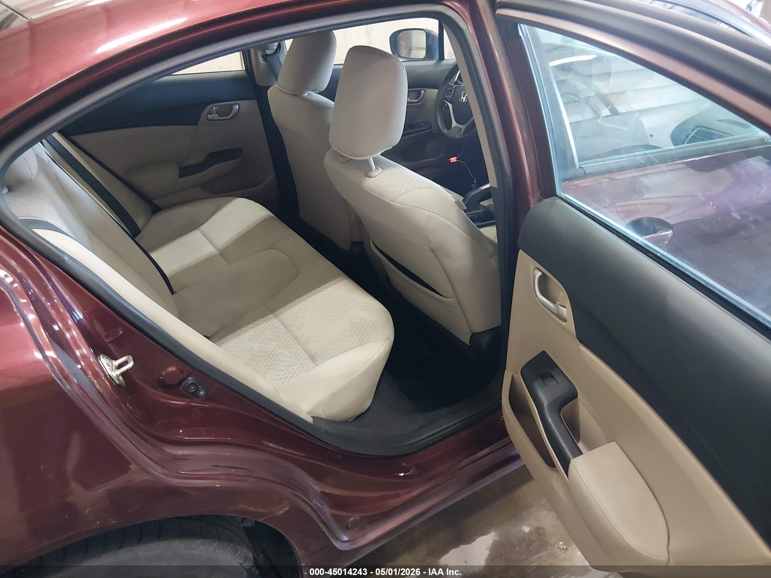 2014 Honda Civic Lx Maroon vin: 19XFB2F55EE249153