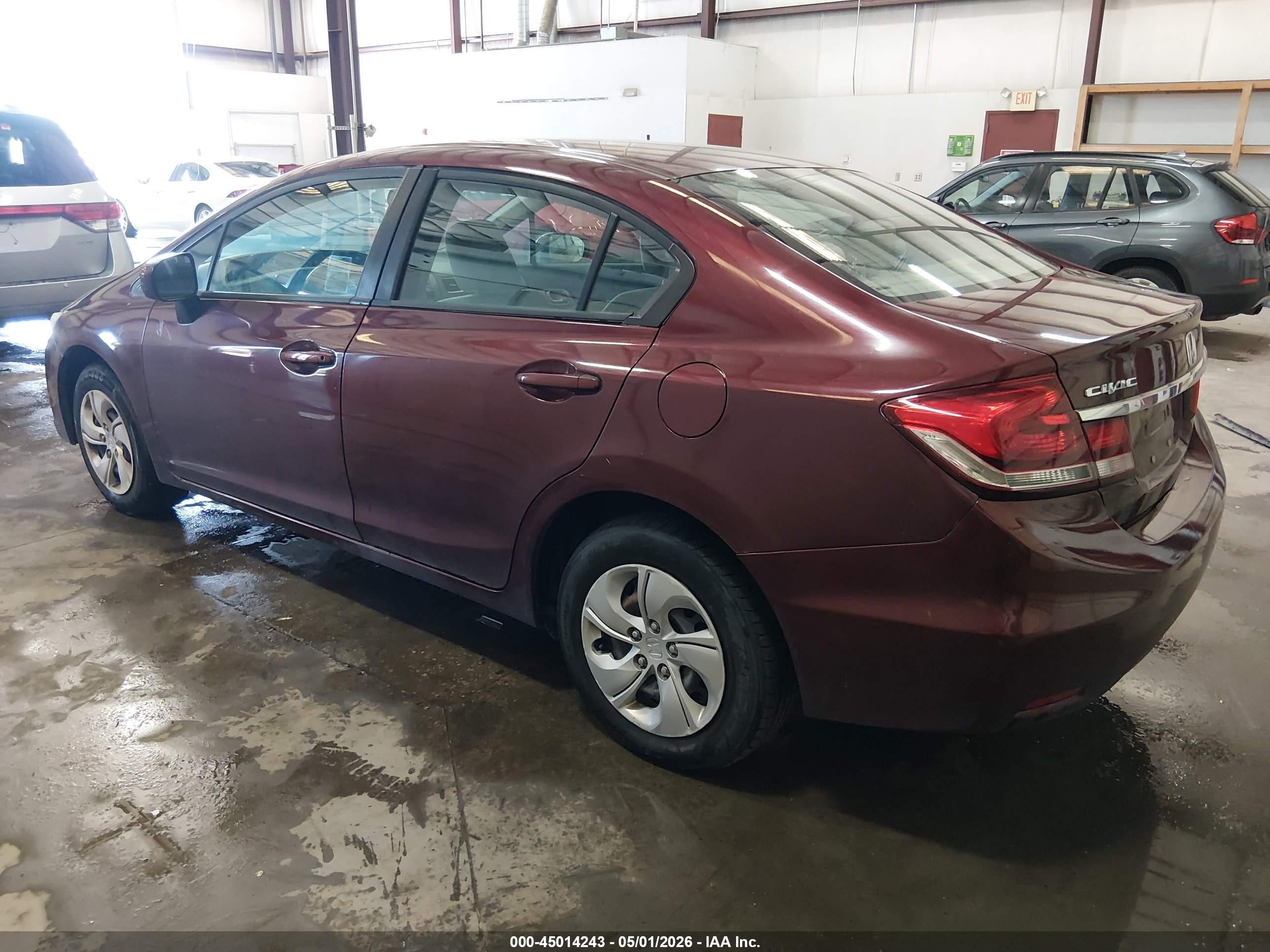 2014 Honda Civic Lx Maroon vin: 19XFB2F55EE249153