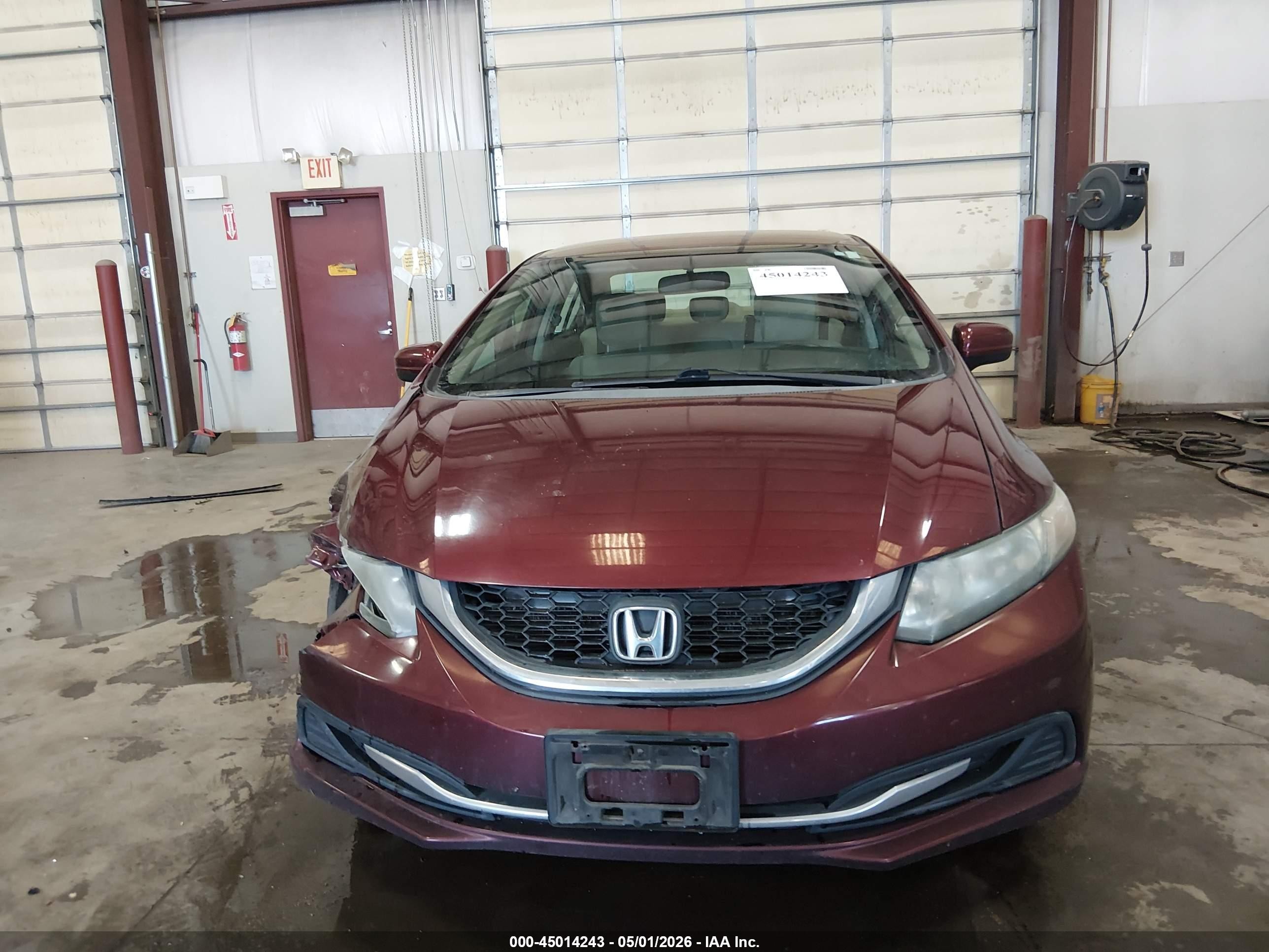 2014 Honda Civic Lx Maroon vin: 19XFB2F55EE249153