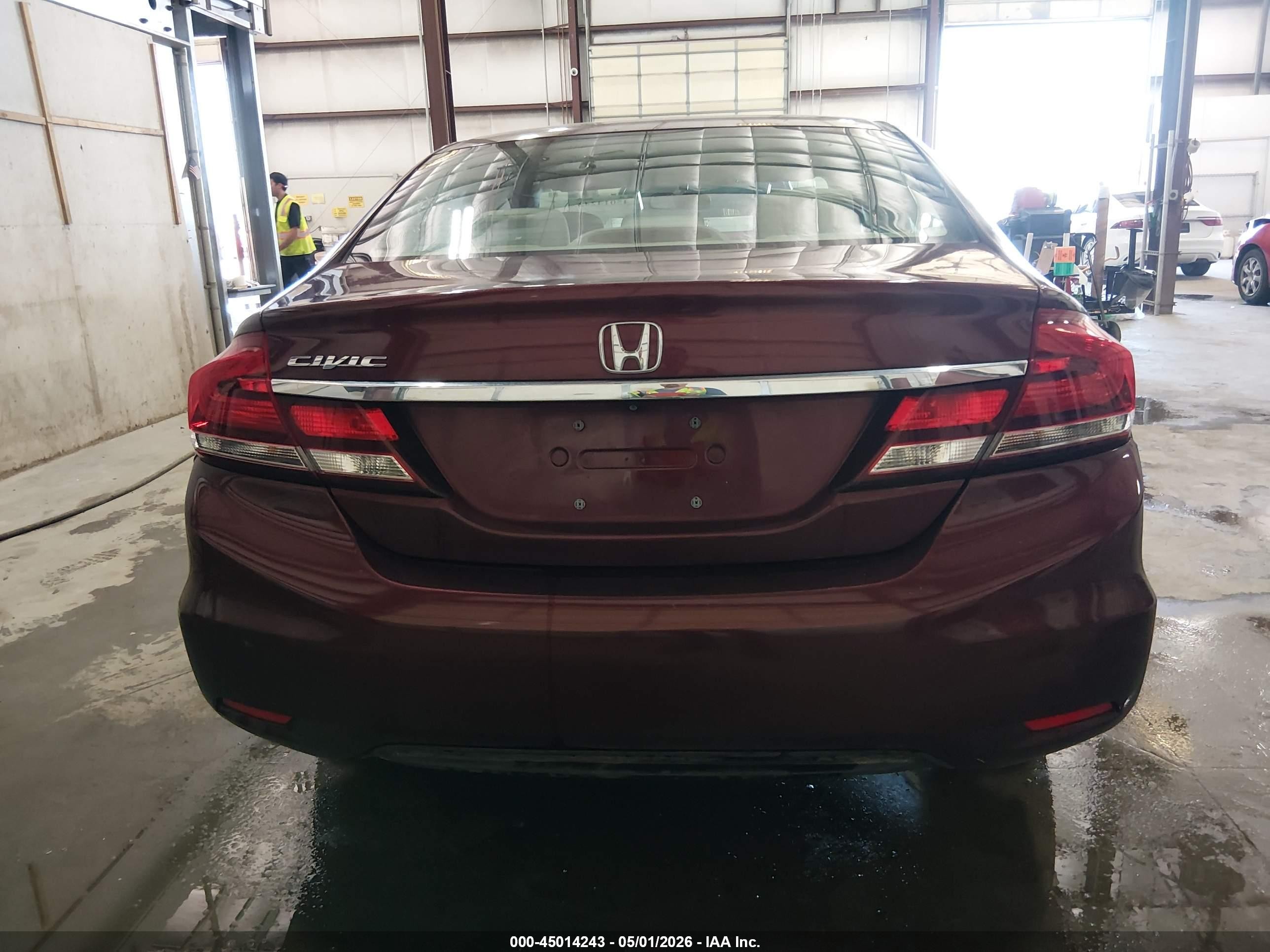 2014 Honda Civic Lx Maroon vin: 19XFB2F55EE249153