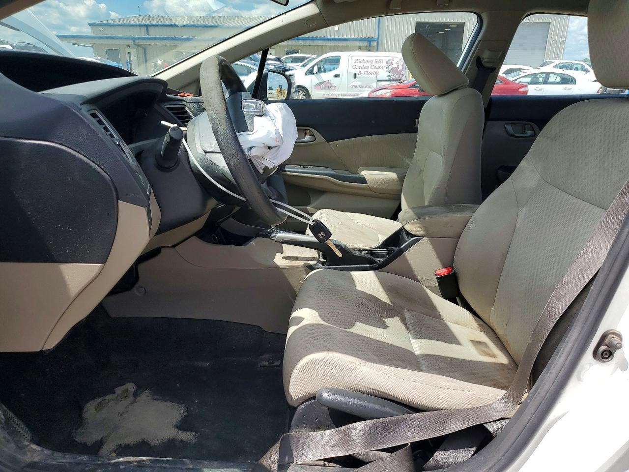 2014 Honda Civic Lx White vin: 19XFB2F55EE260928