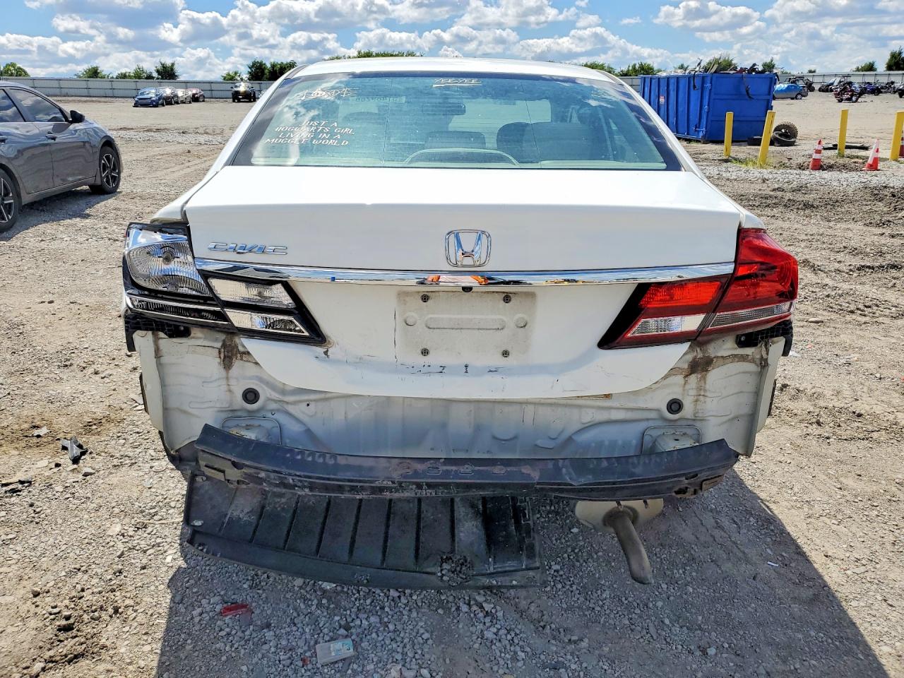 2014 Honda Civic Lx White vin: 19XFB2F55EE260928