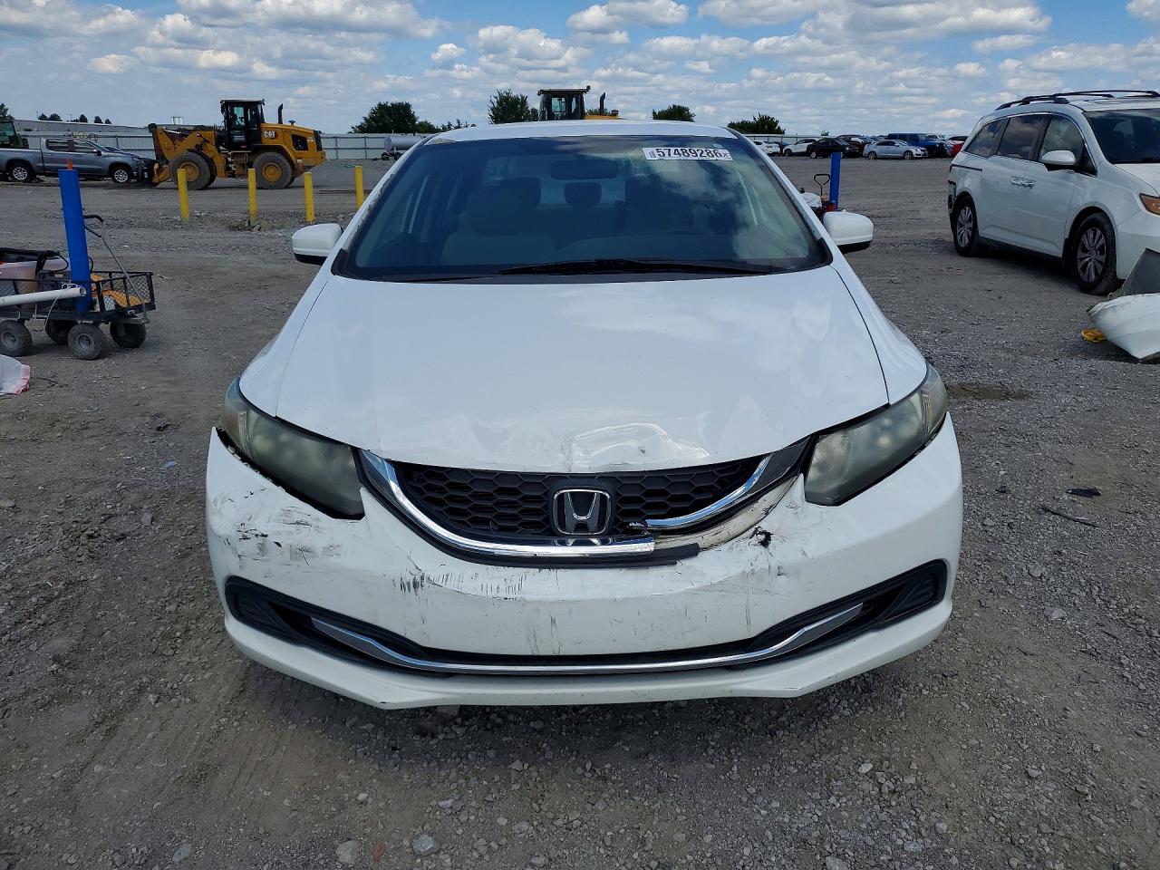 2014 Honda Civic Lx White vin: 19XFB2F55EE260928