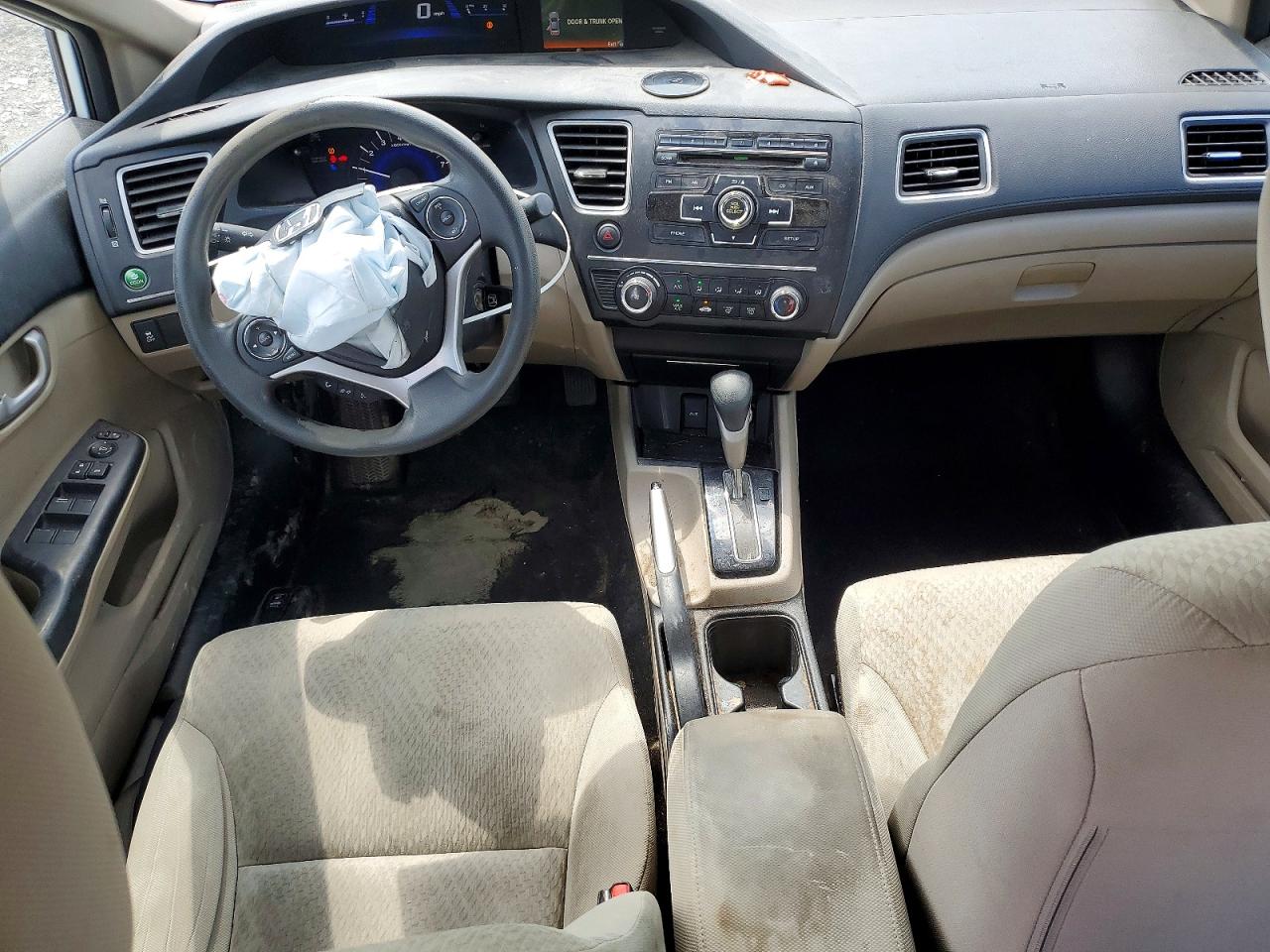 2014 Honda Civic Lx White vin: 19XFB2F55EE260928