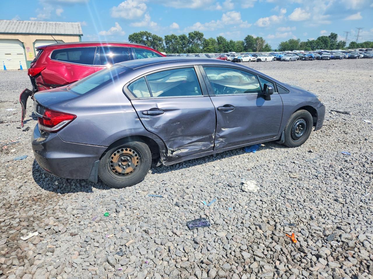 2015 Honda Civic Lx Gray vin: 19XFB2F55FE016326