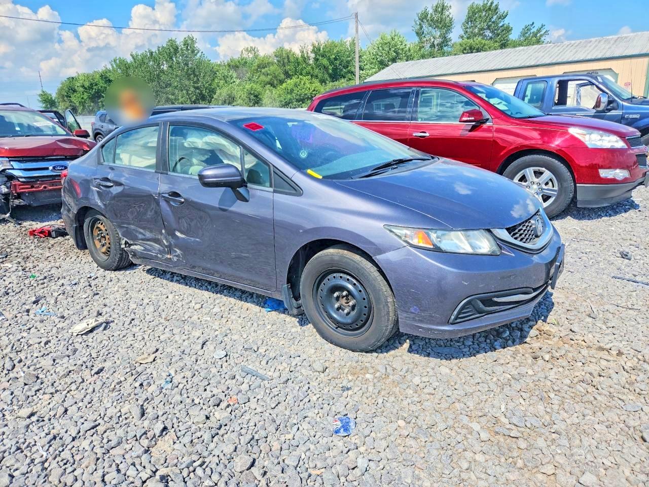 2015 Honda Civic Lx Gray vin: 19XFB2F55FE016326