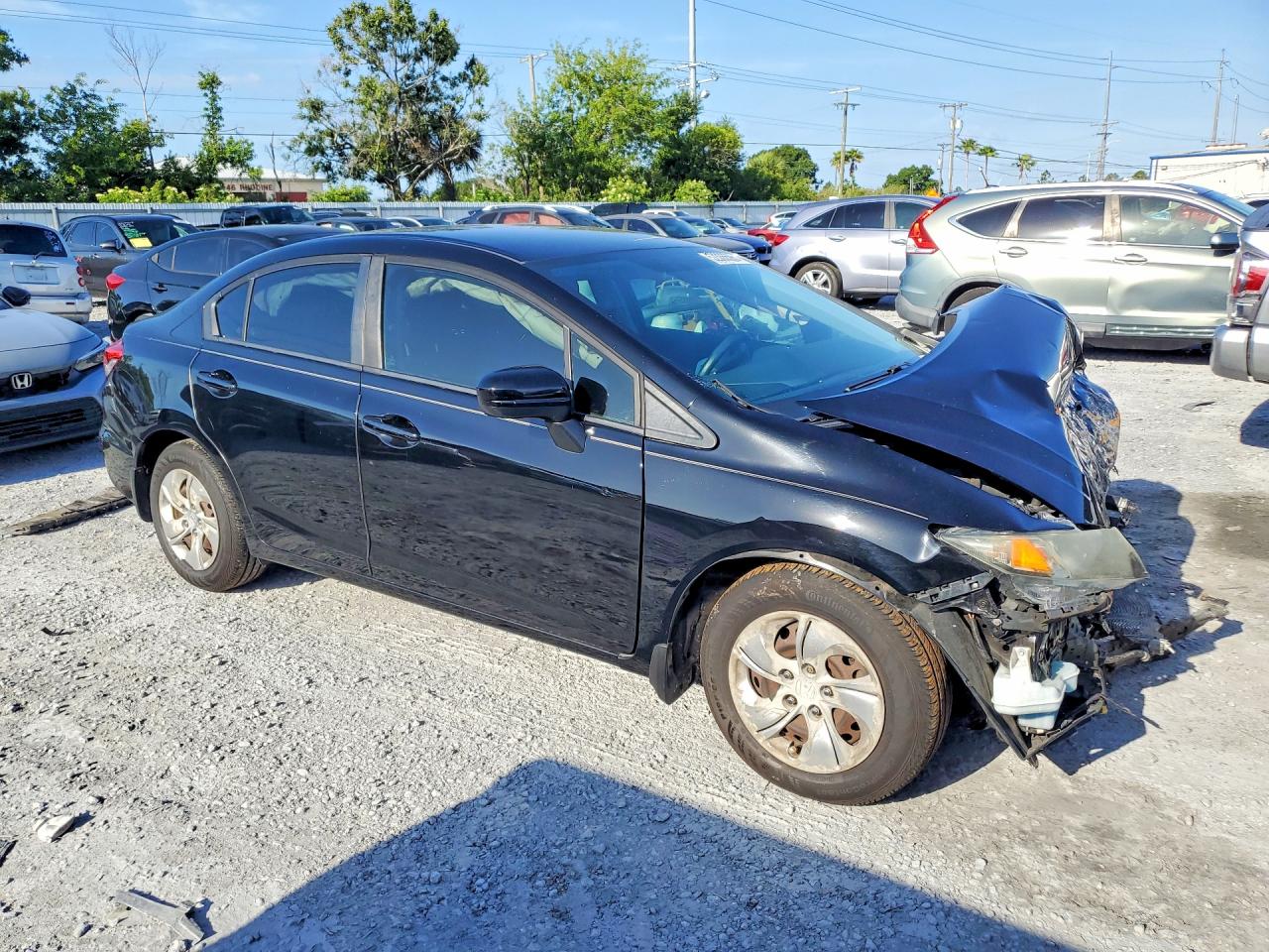 2015 Honda Civic Lx Black vin: 19XFB2F55FE018111