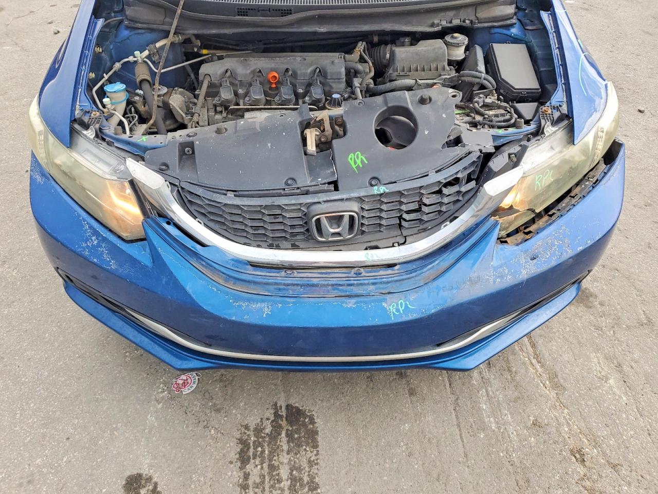 2015 Honda Civic Lx Blue vin: 19XFB2F55FE024166
