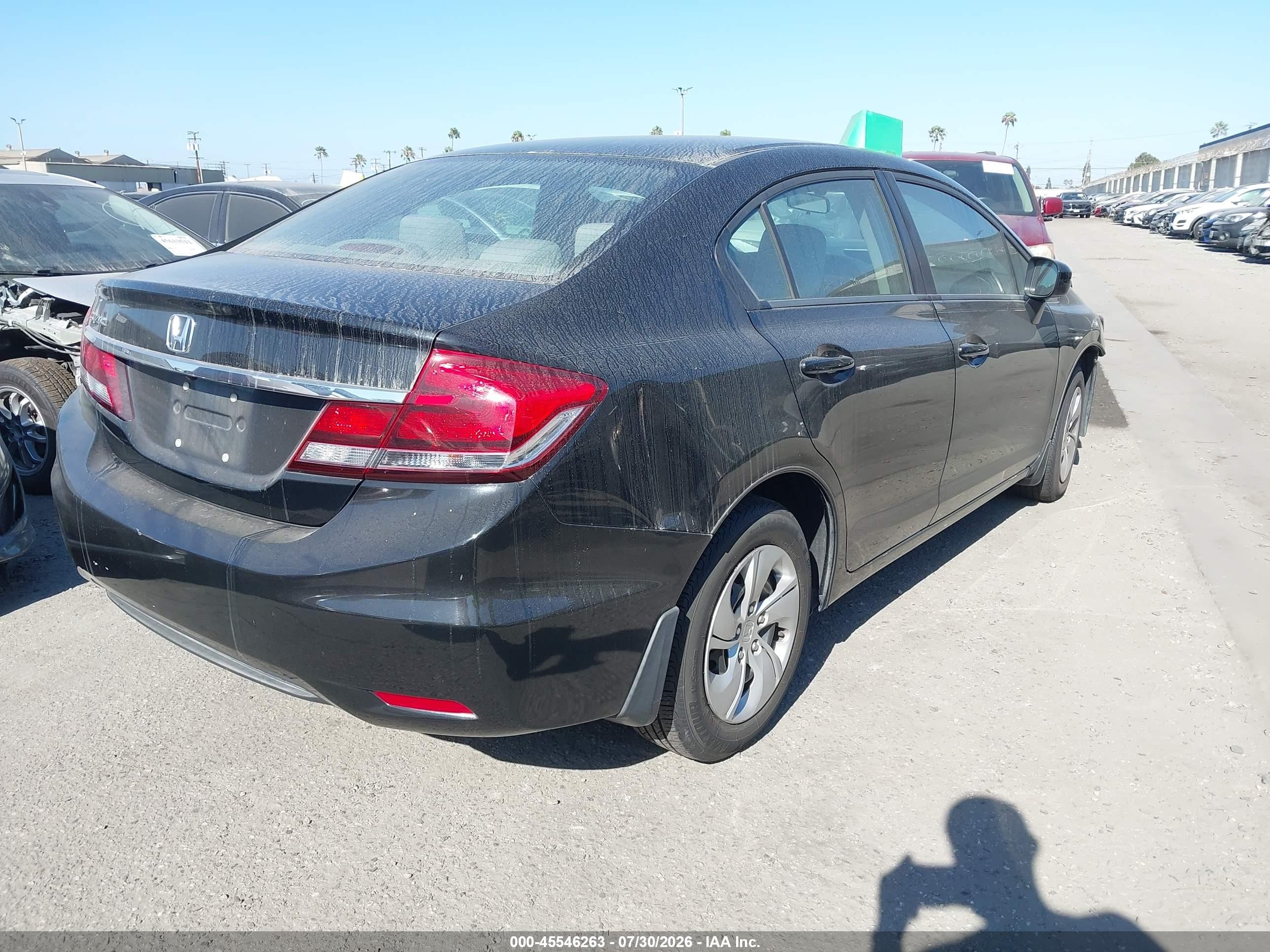 2015 Honda Civic Lx Black vin: 19XFB2F55FE025804