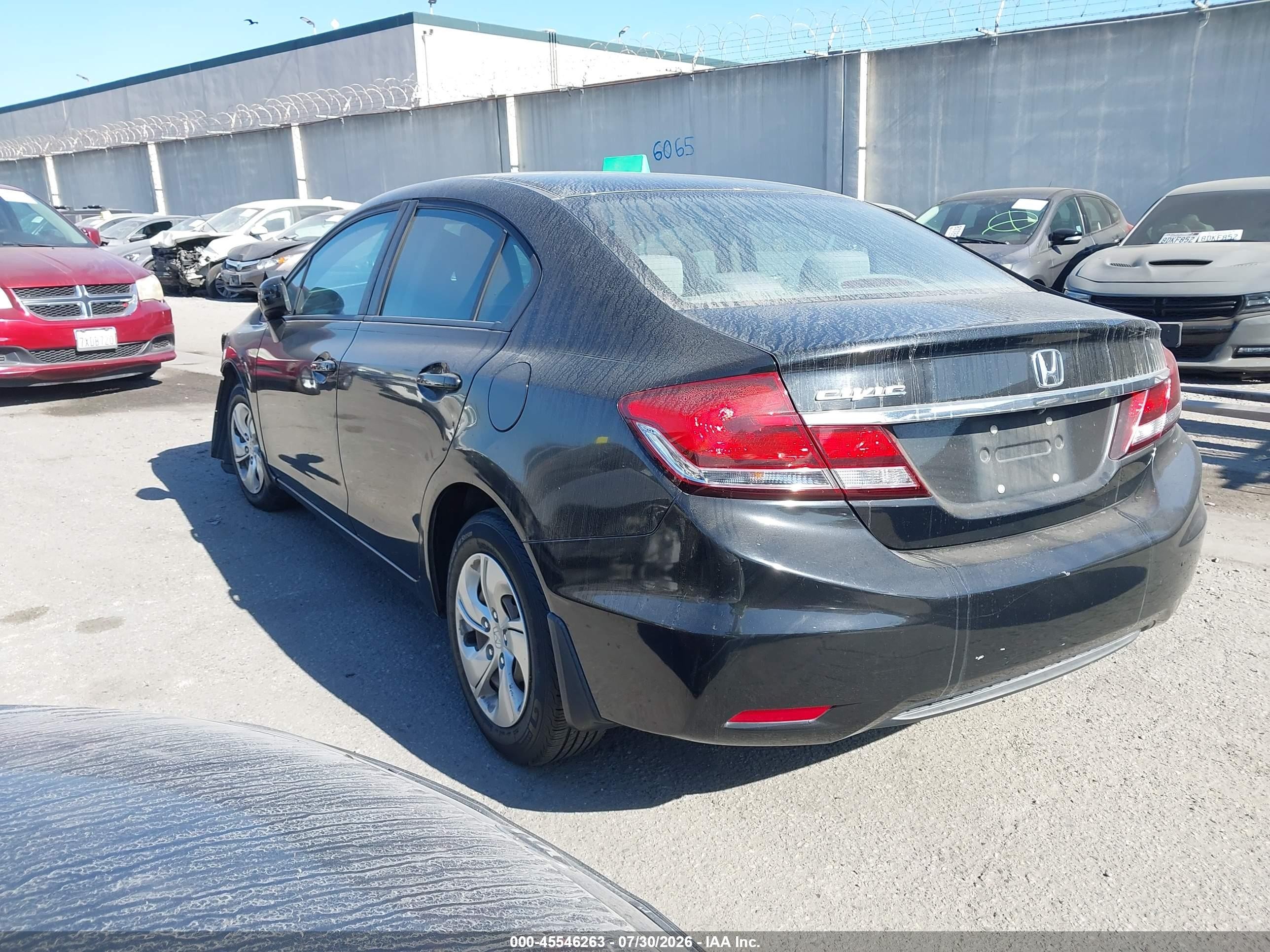 2015 Honda Civic Lx Black vin: 19XFB2F55FE025804