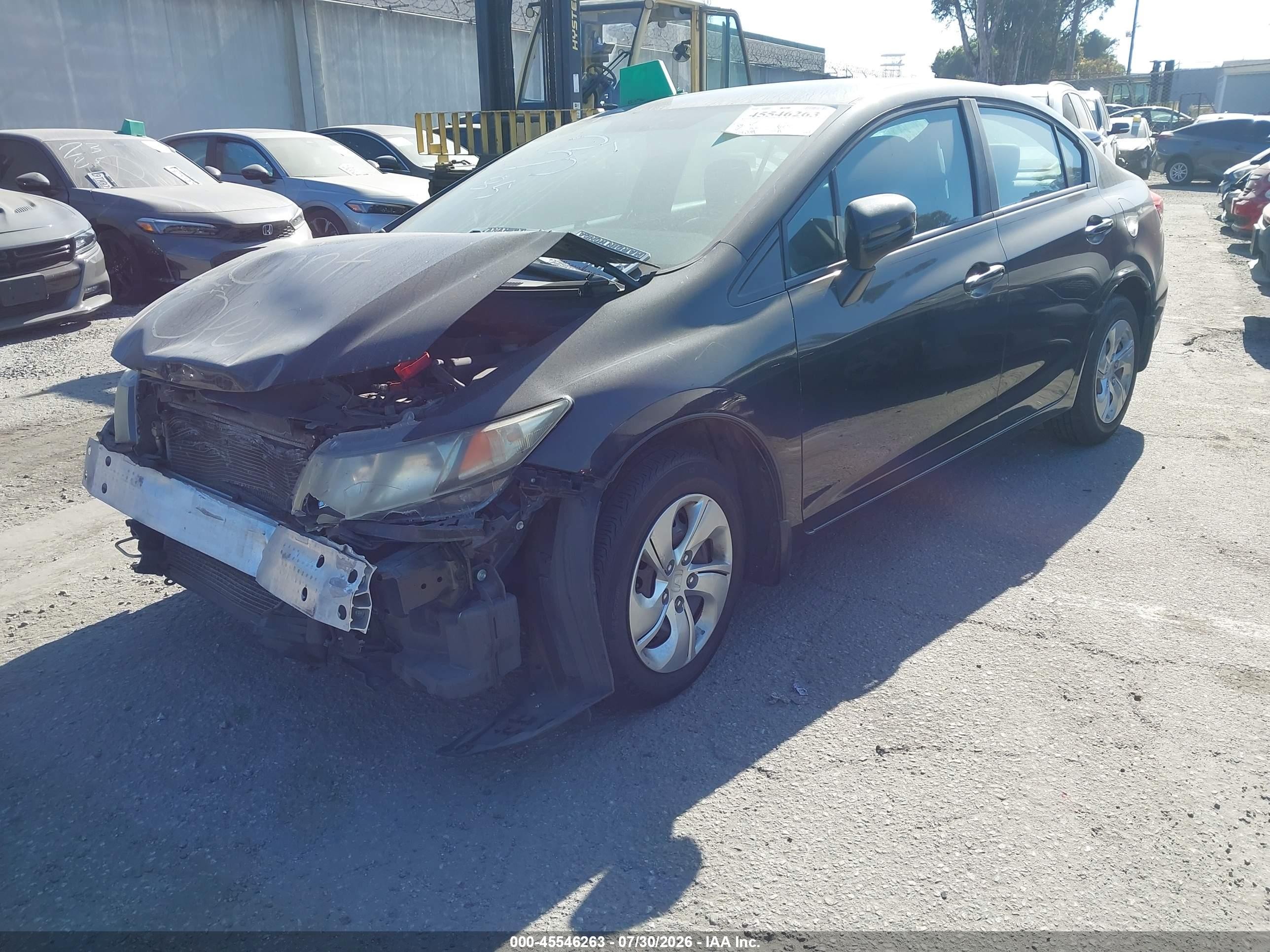 2015 Honda Civic Lx Black vin: 19XFB2F55FE025804
