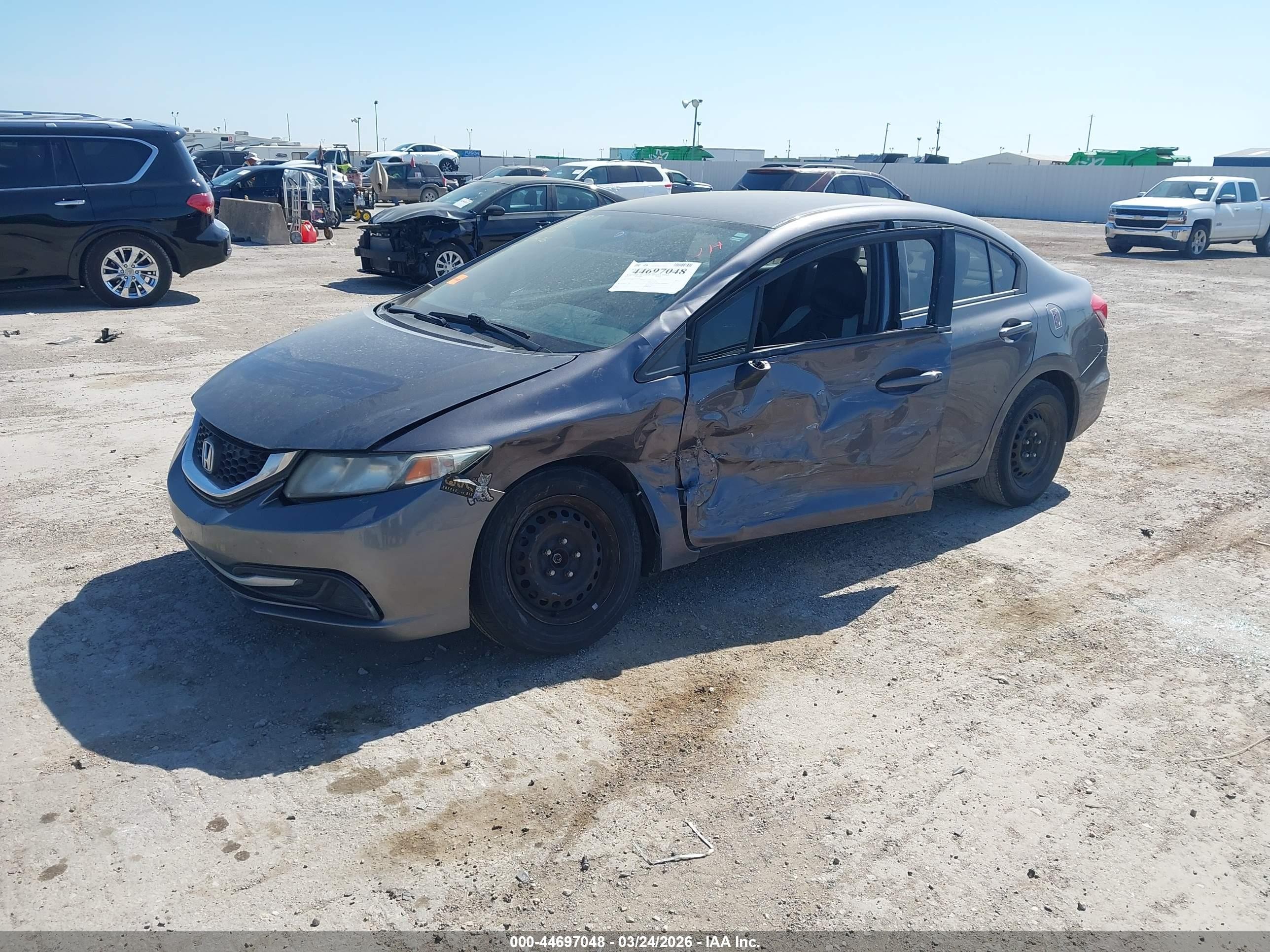 2015 Honda Civic Lx Gray vin: 19XFB2F55FE072038