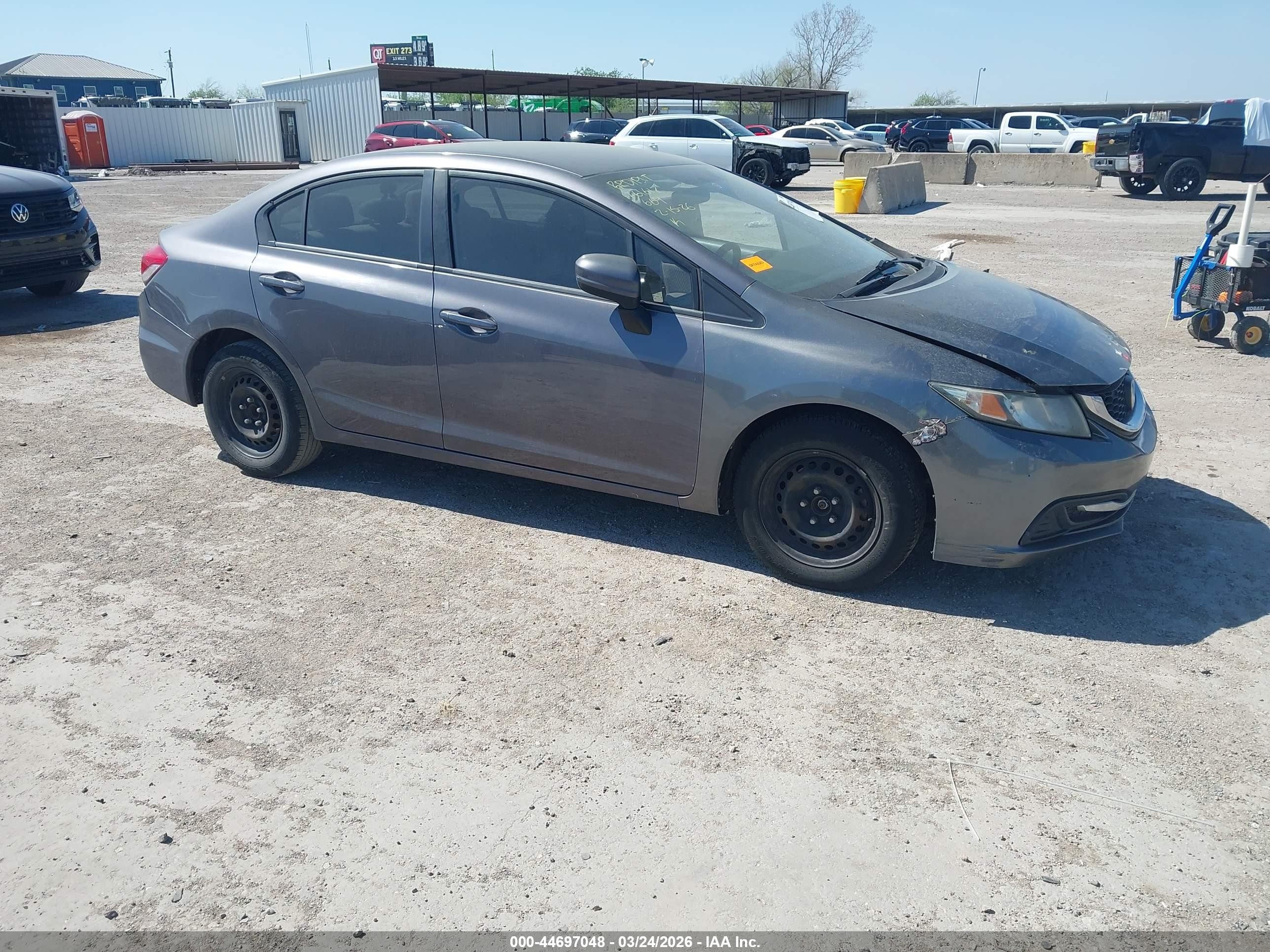 2015 Honda Civic Lx Gray vin: 19XFB2F55FE072038