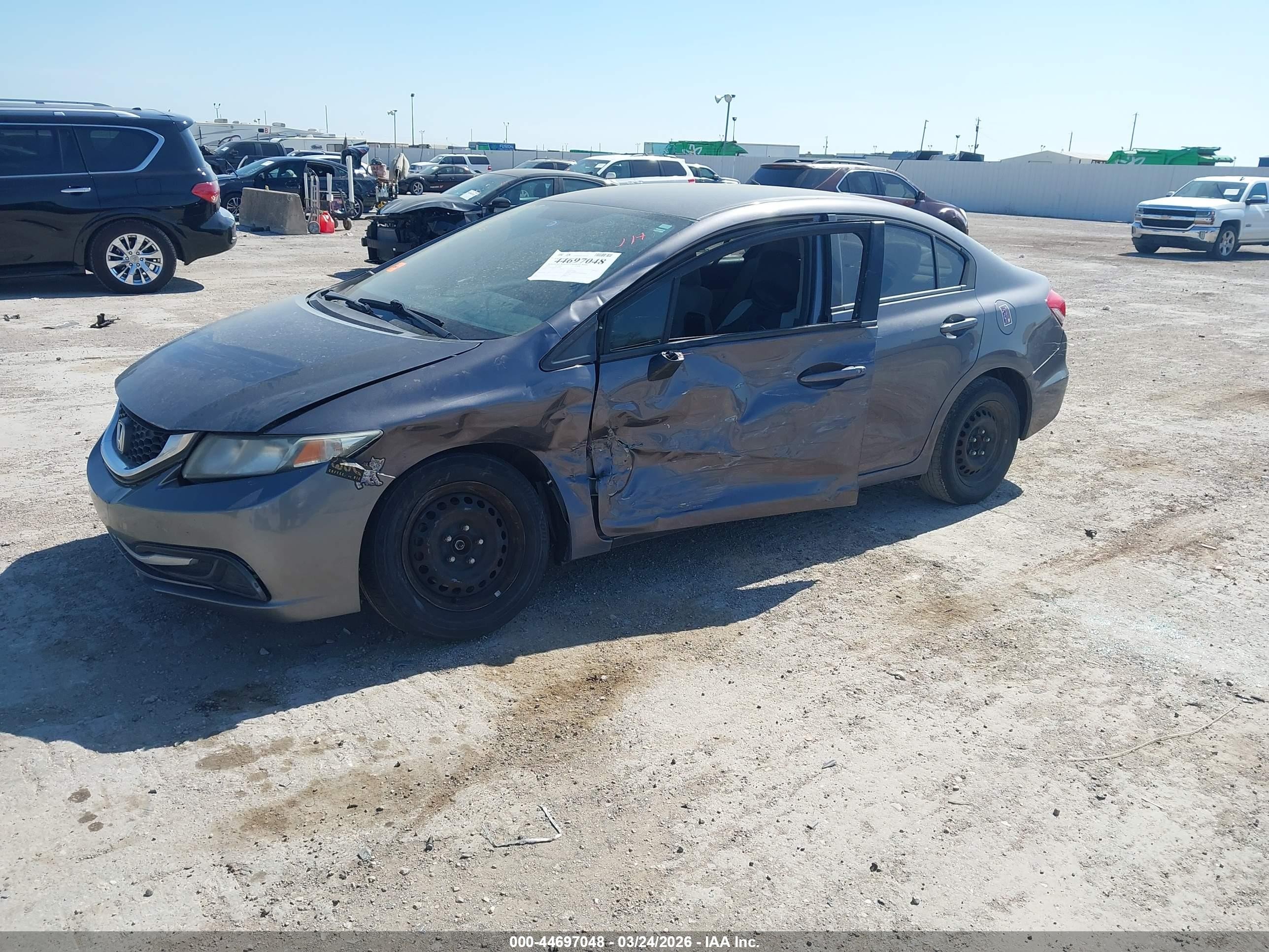 2015 Honda Civic Lx Gray vin: 19XFB2F55FE072038