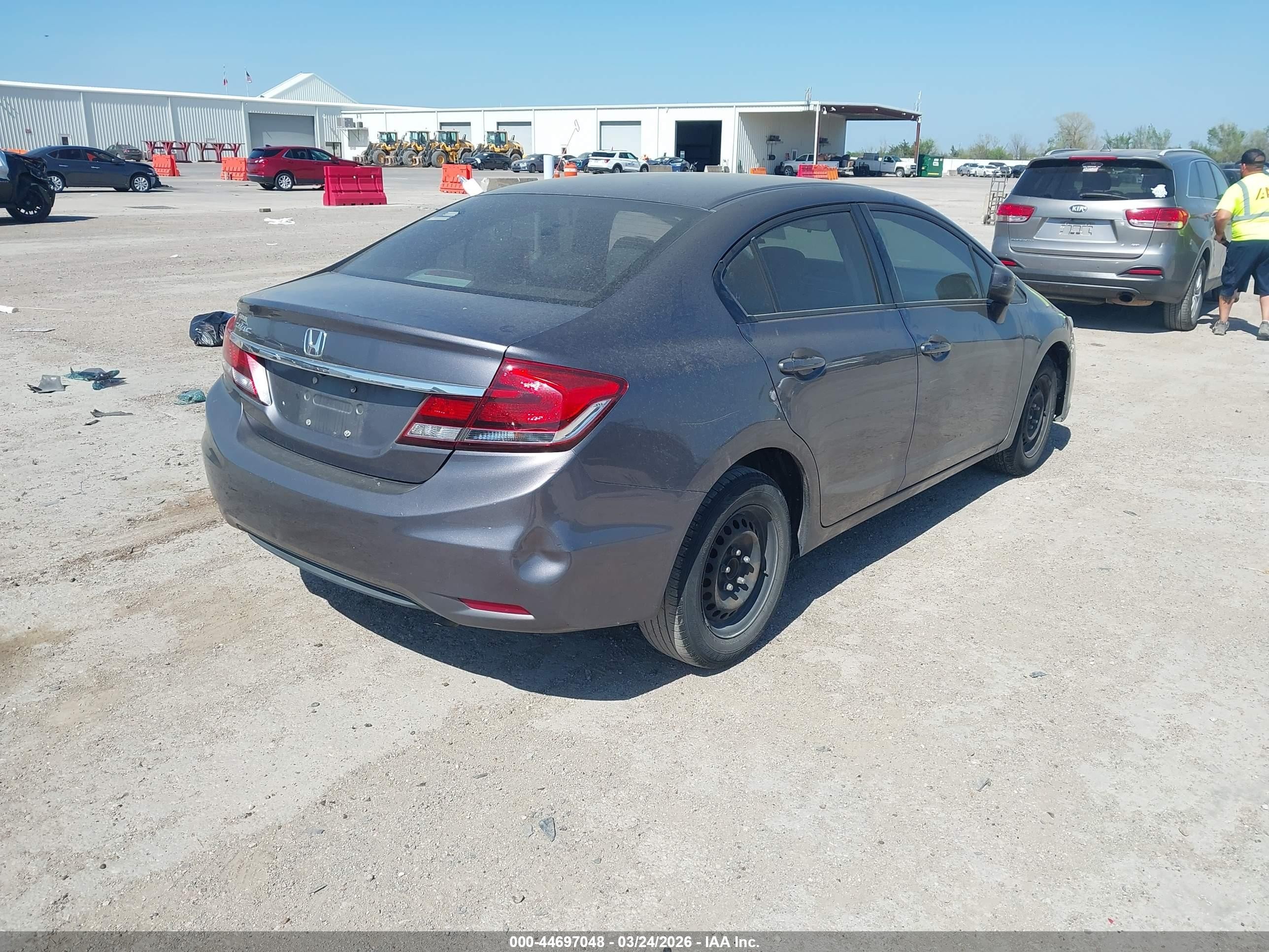 2015 Honda Civic Lx Gray vin: 19XFB2F55FE072038