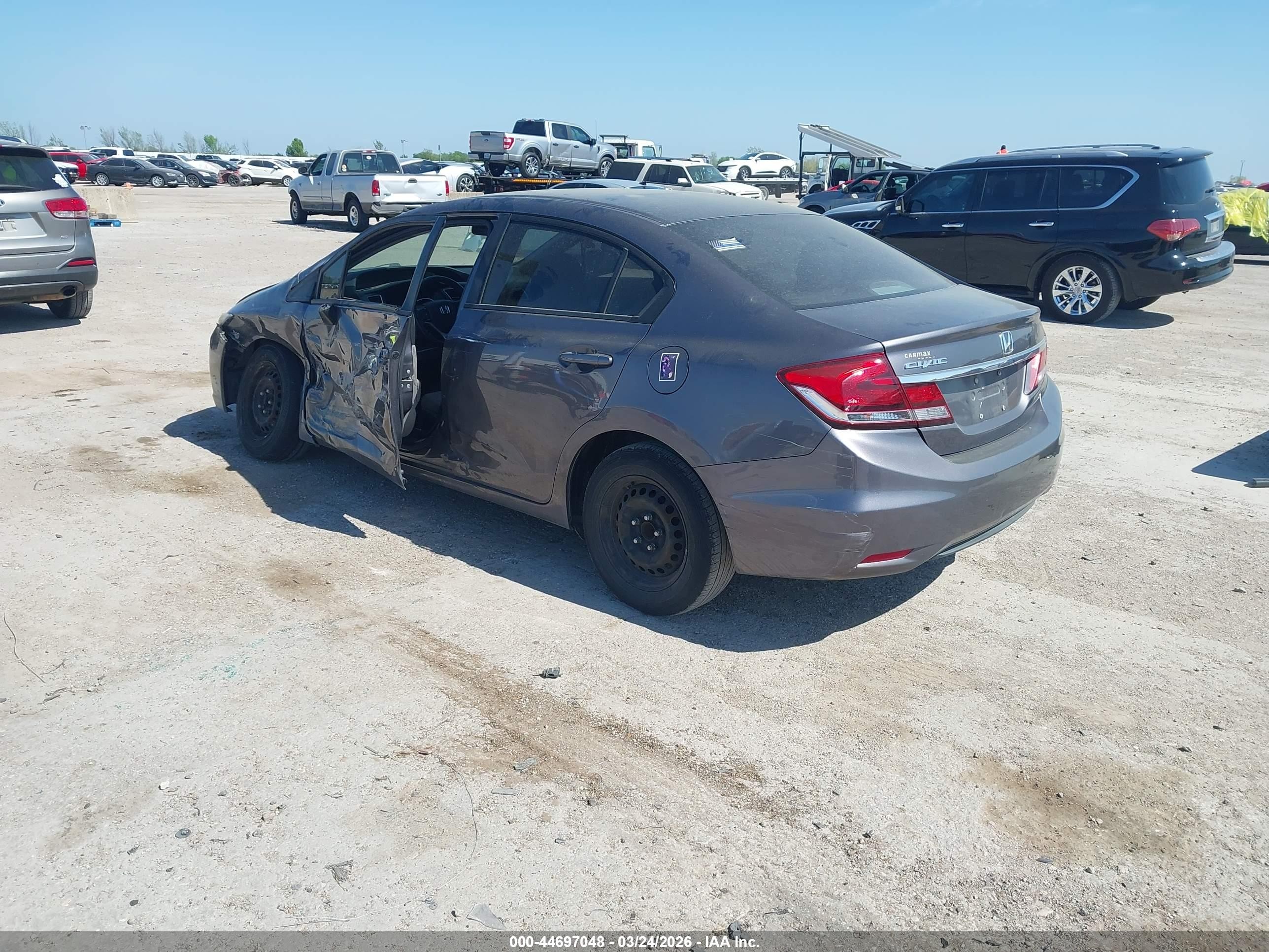 2015 Honda Civic Lx Gray vin: 19XFB2F55FE072038