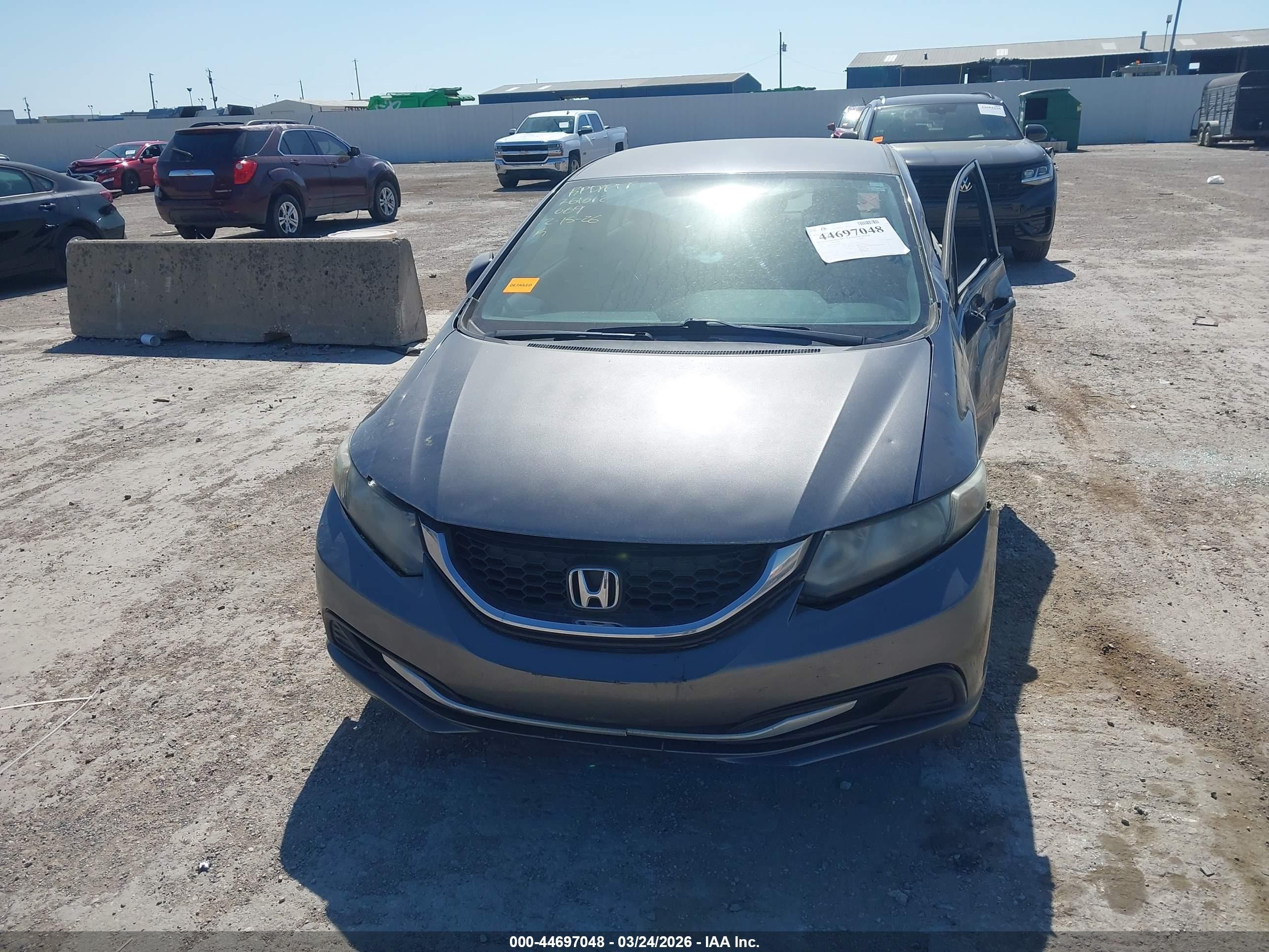 2015 Honda Civic Lx Gray vin: 19XFB2F55FE072038