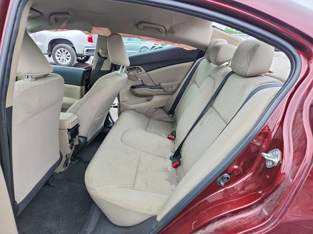 2015 Honda Civic Lx Burgundy vin: 19XFB2F55FE076266