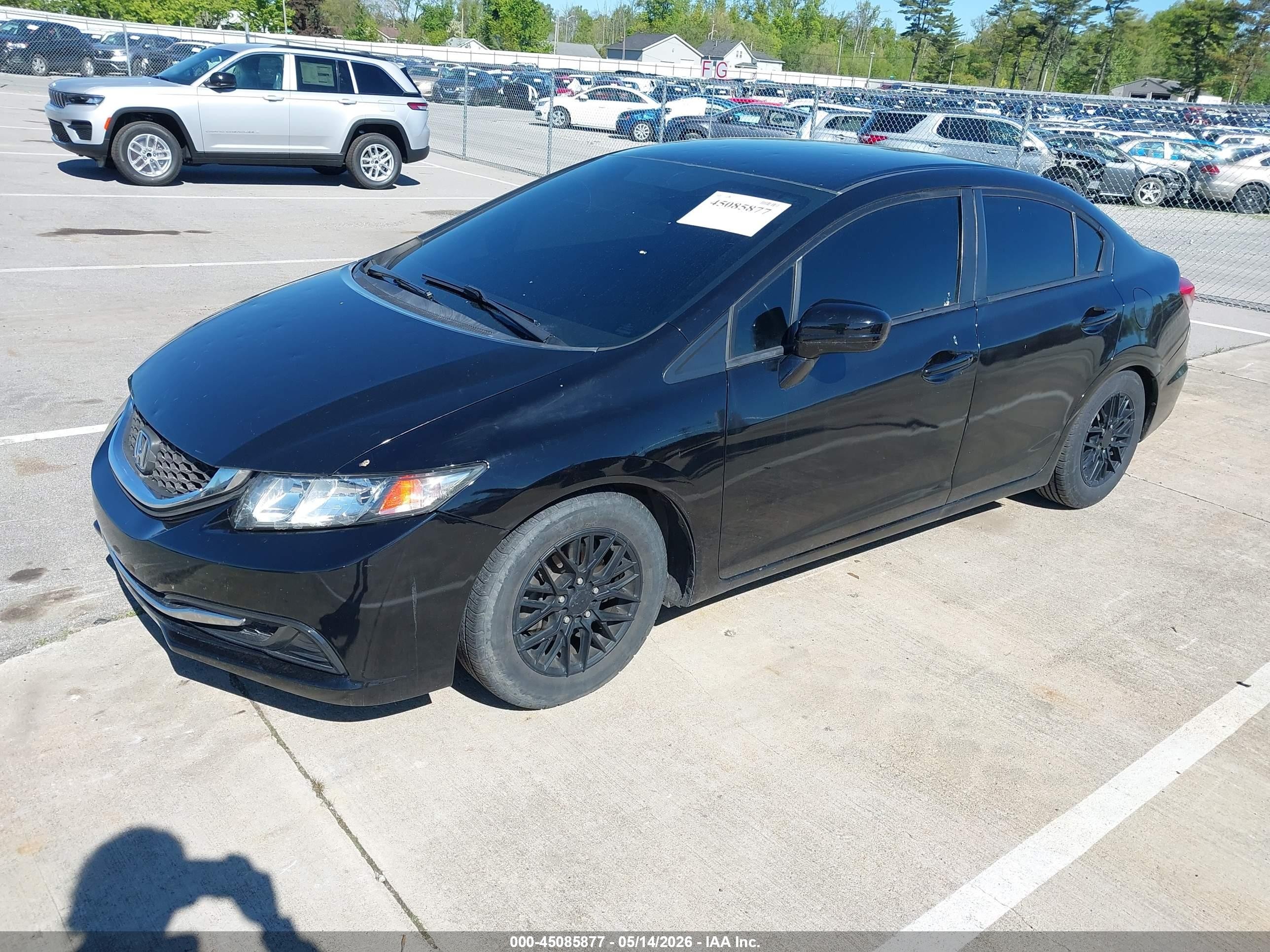 2015 Honda Civic Lx Black vin: 19XFB2F55FE079152