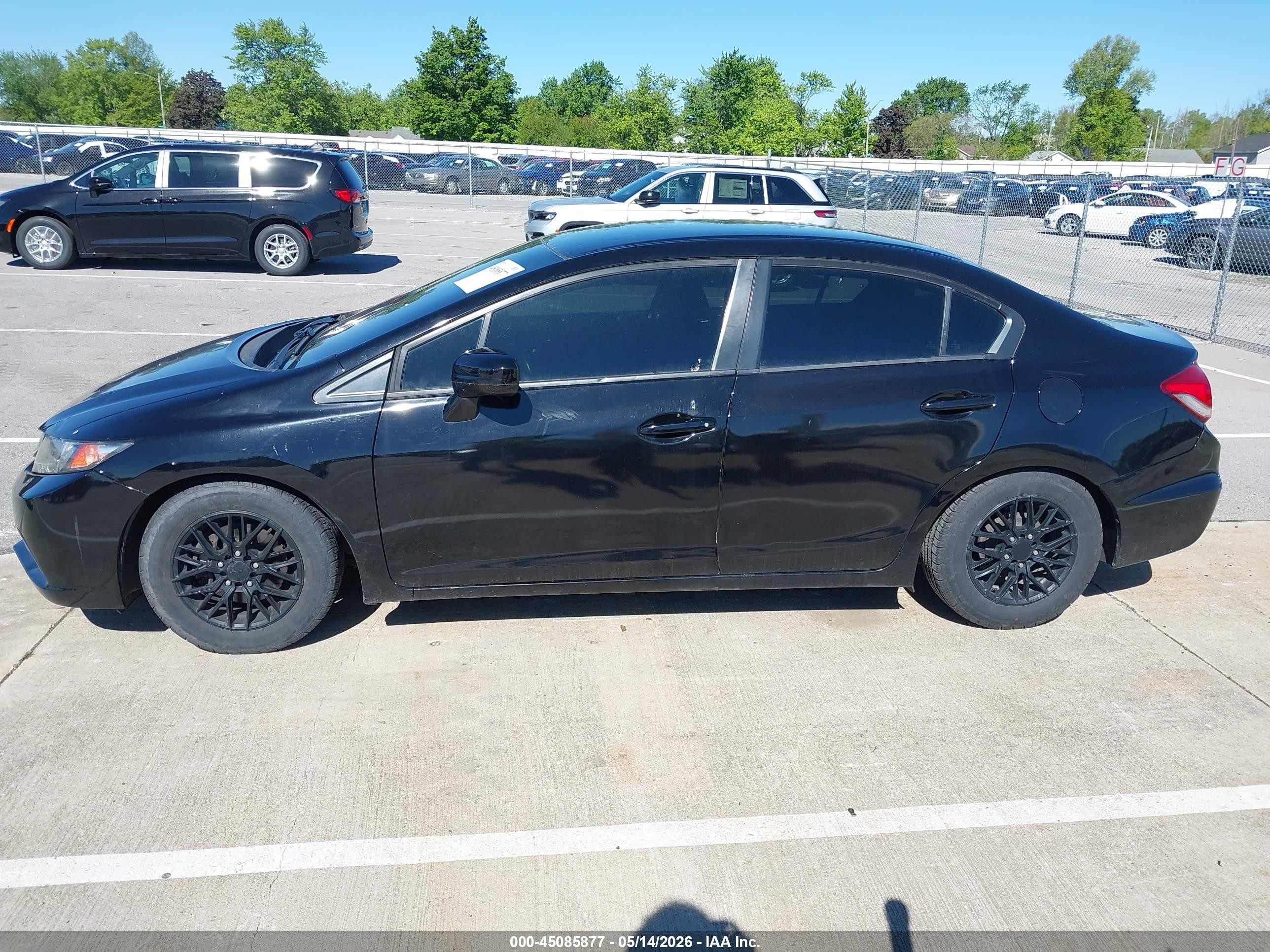 2015 Honda Civic Lx Black vin: 19XFB2F55FE079152