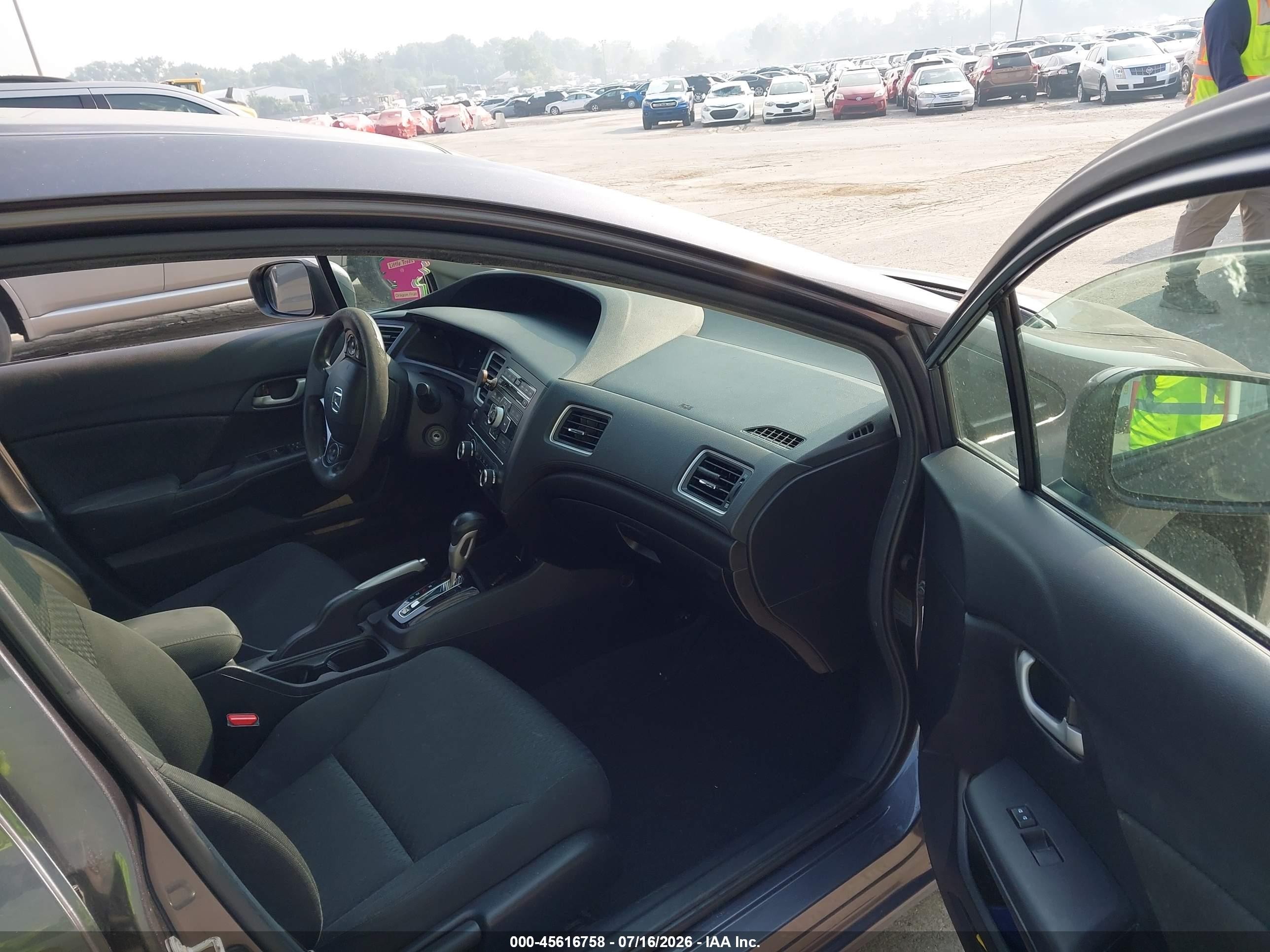 2015 Honda Civic Lx Gray vin: 19XFB2F55FE087414