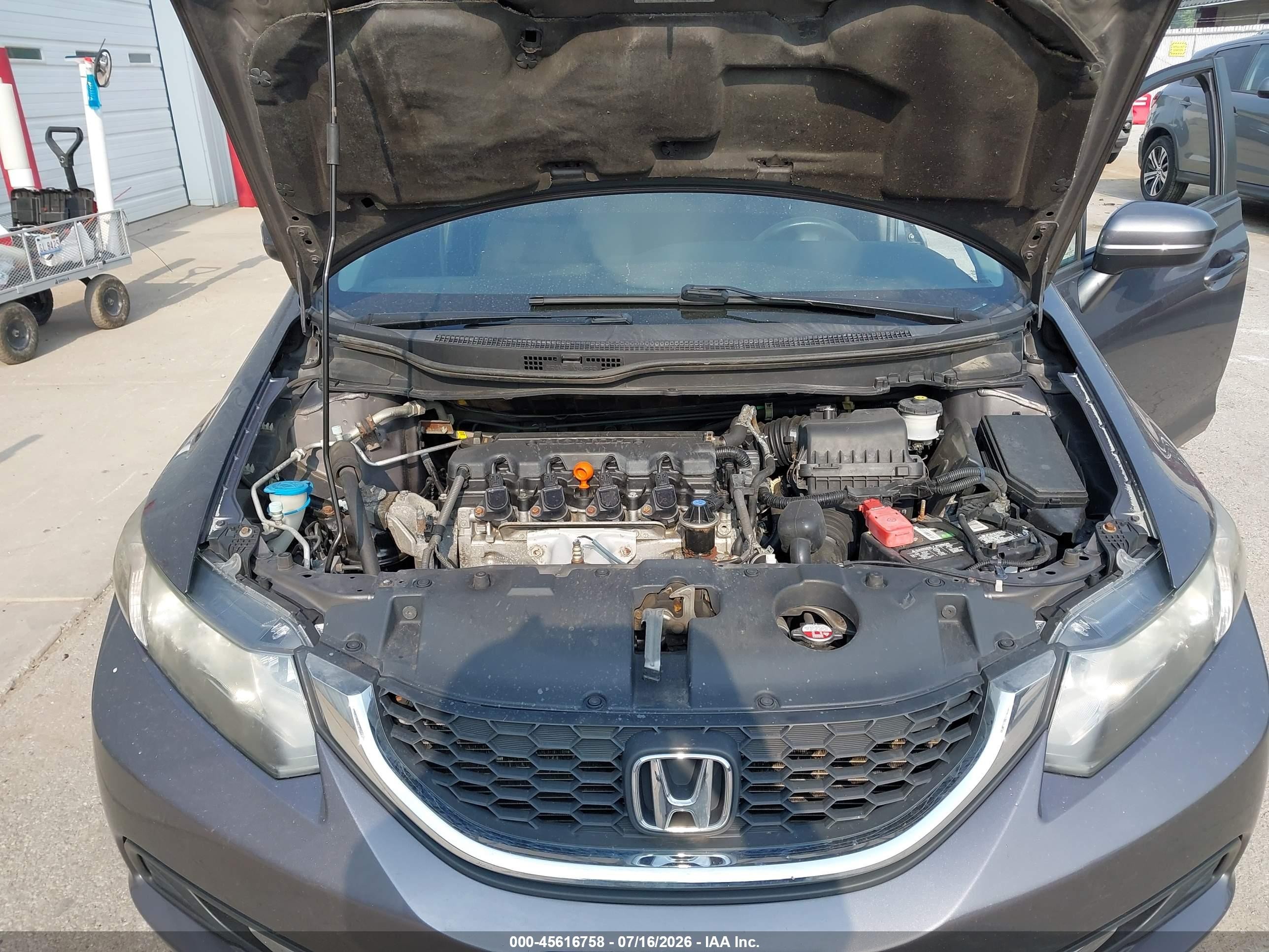 2015 Honda Civic Lx Gray vin: 19XFB2F55FE087414