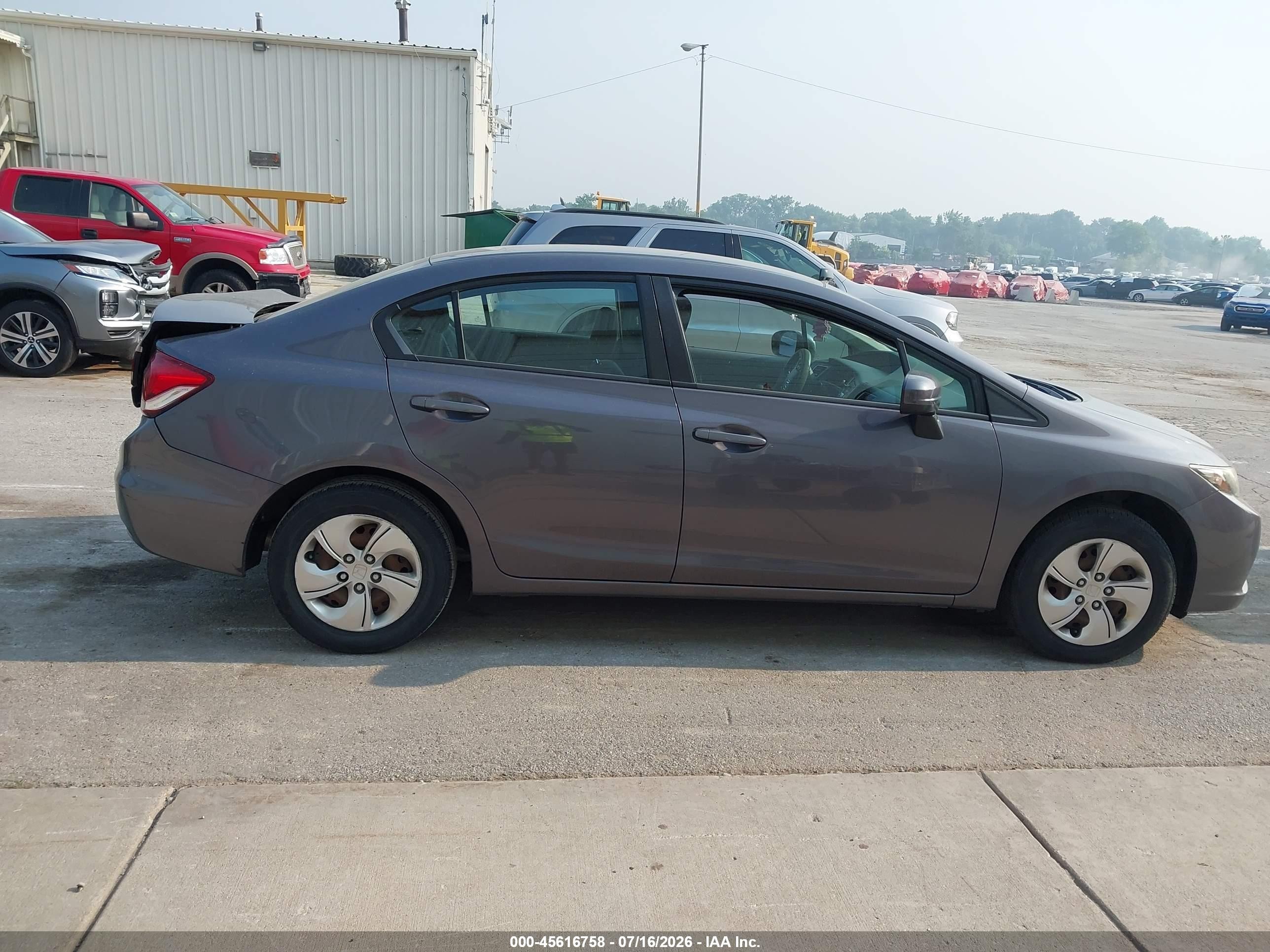 2015 Honda Civic Lx Gray vin: 19XFB2F55FE087414