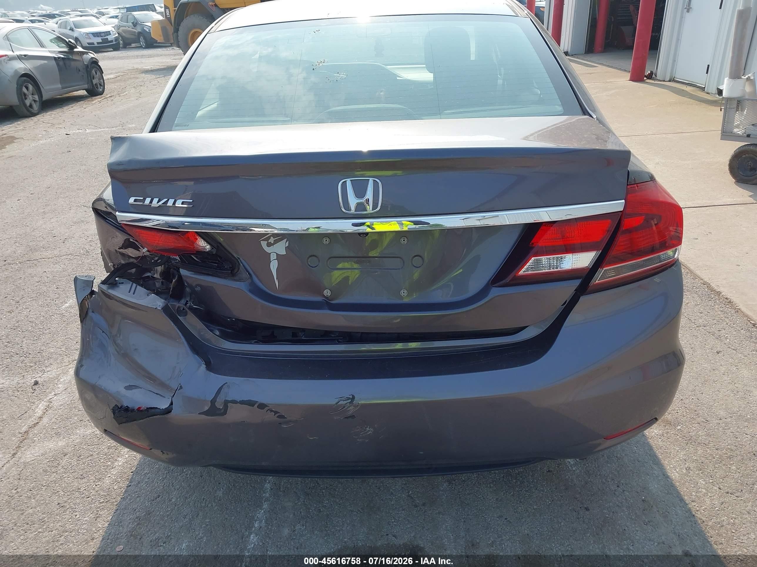 2015 Honda Civic Lx Gray vin: 19XFB2F55FE087414