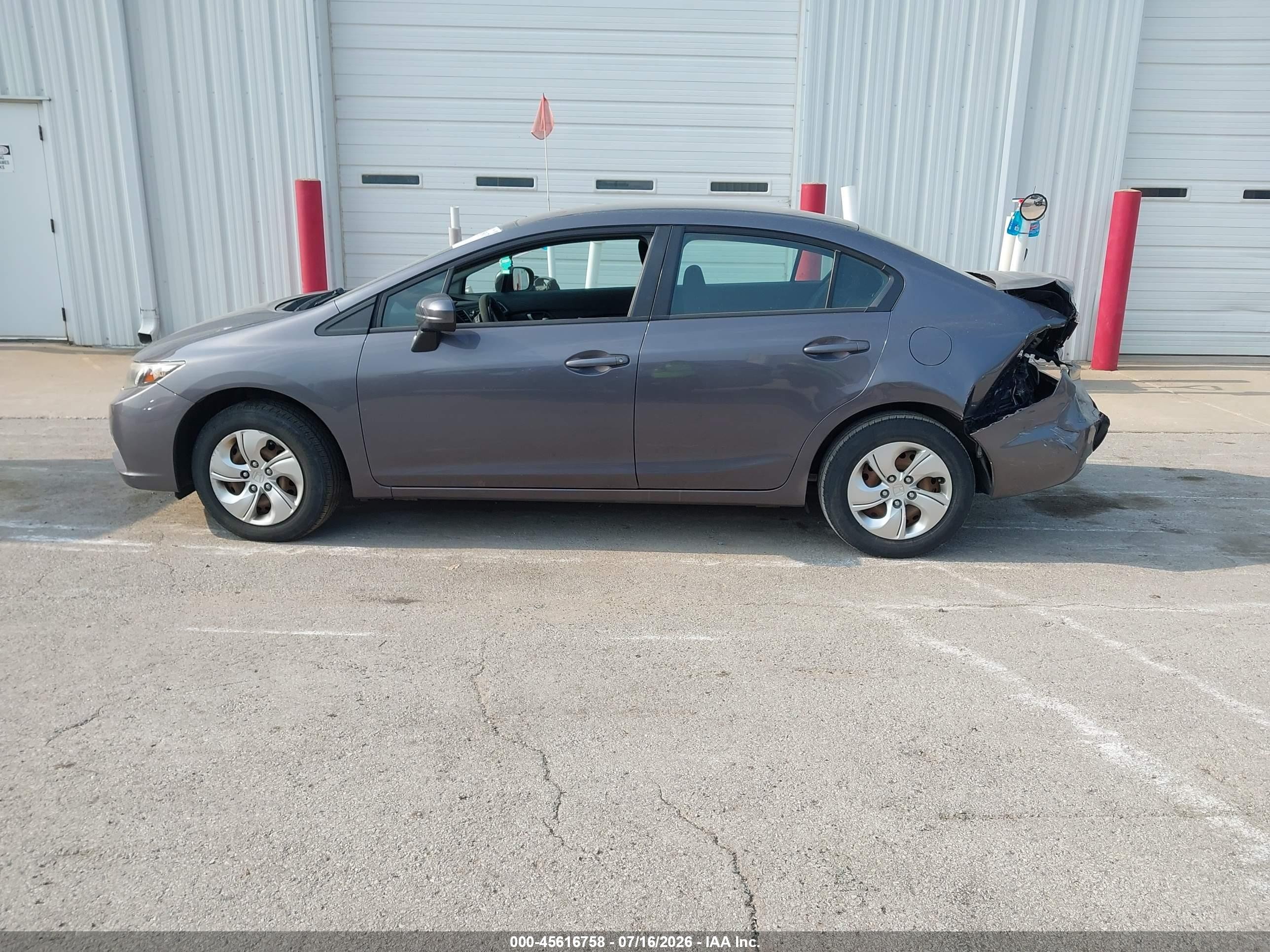 2015 Honda Civic Lx Gray vin: 19XFB2F55FE087414