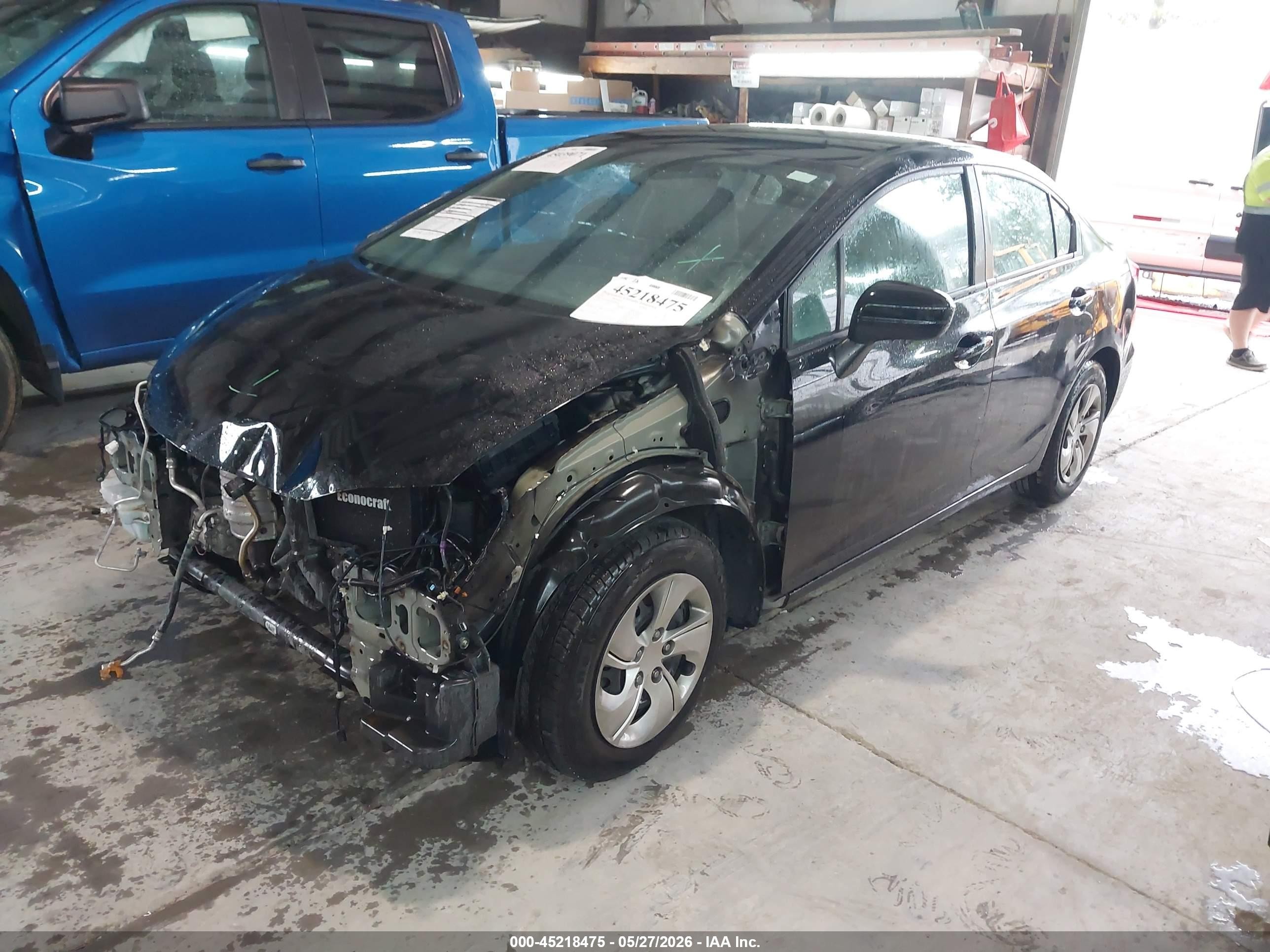 2015 Honda Civic Lx Black vin: 19XFB2F55FE089941
