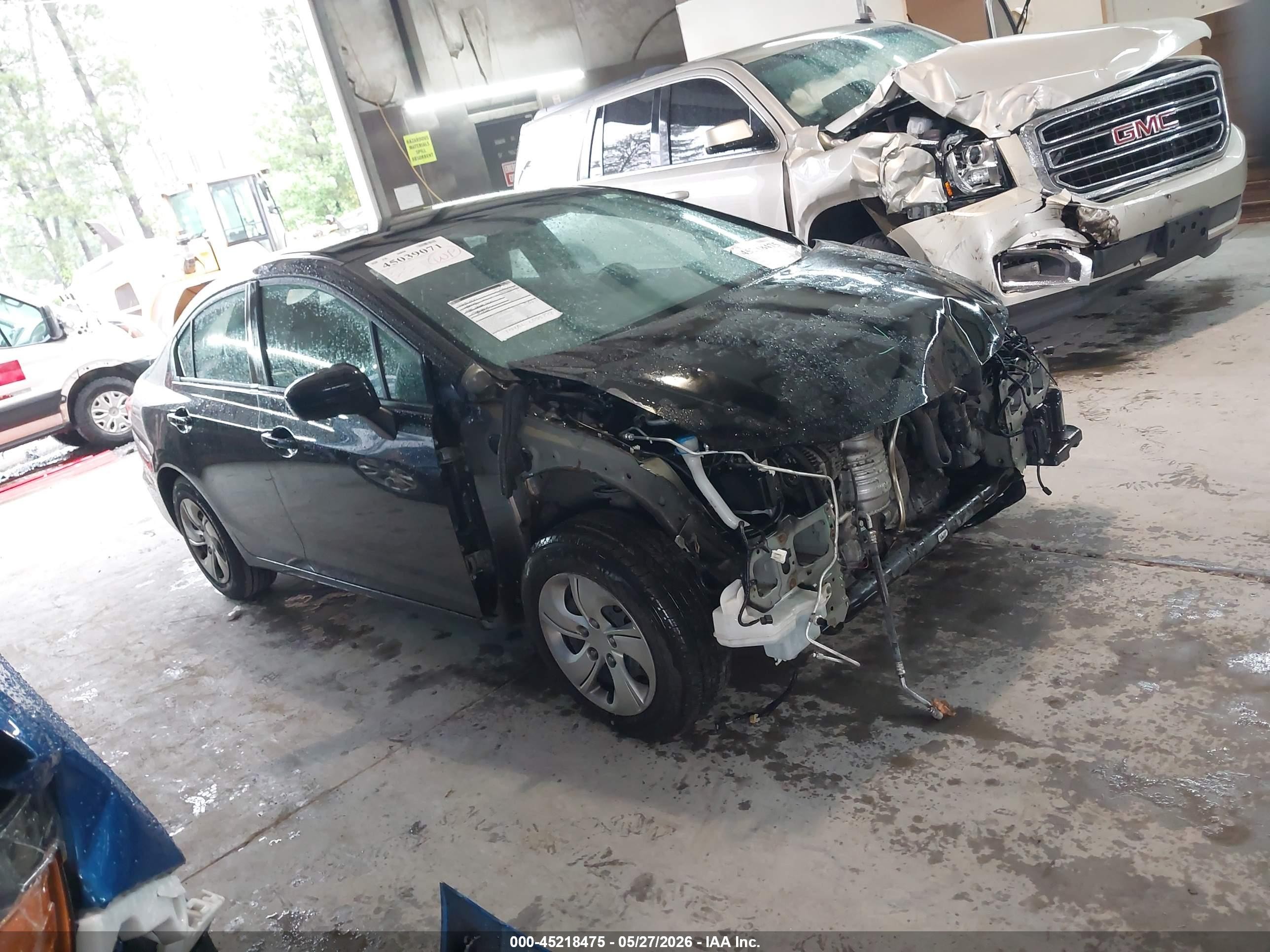 2015 Honda Civic Lx Black vin: 19XFB2F55FE089941