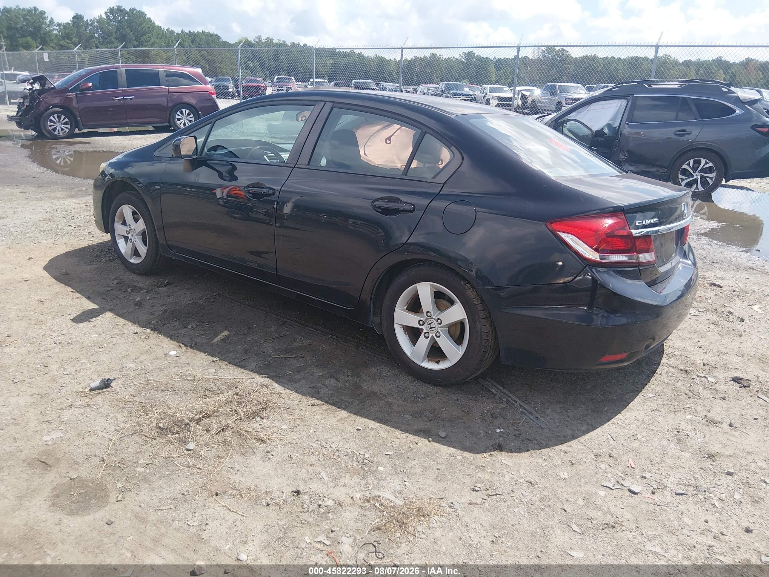 2015 Honda Civic Lx Black vin: 19XFB2F55FE090426