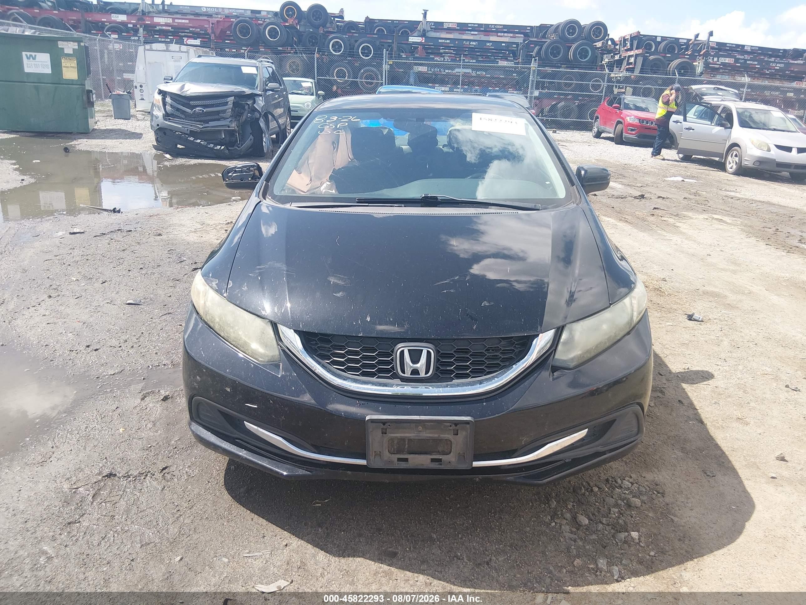 2015 Honda Civic Lx Black vin: 19XFB2F55FE090426