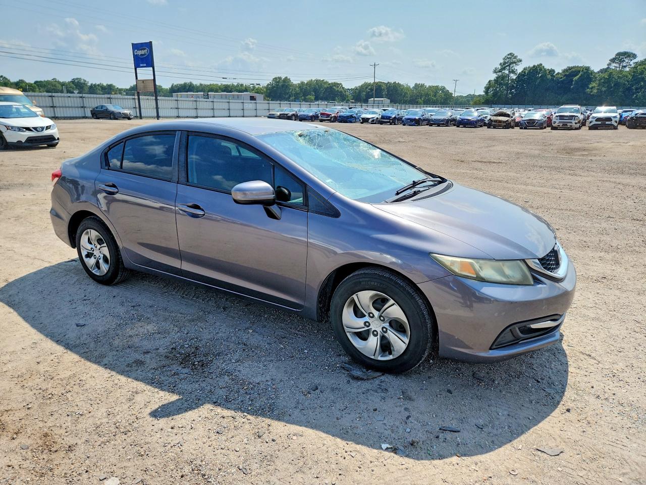 2015 Honda Civic Lx Серый vin: 19XFB2F55FE099983