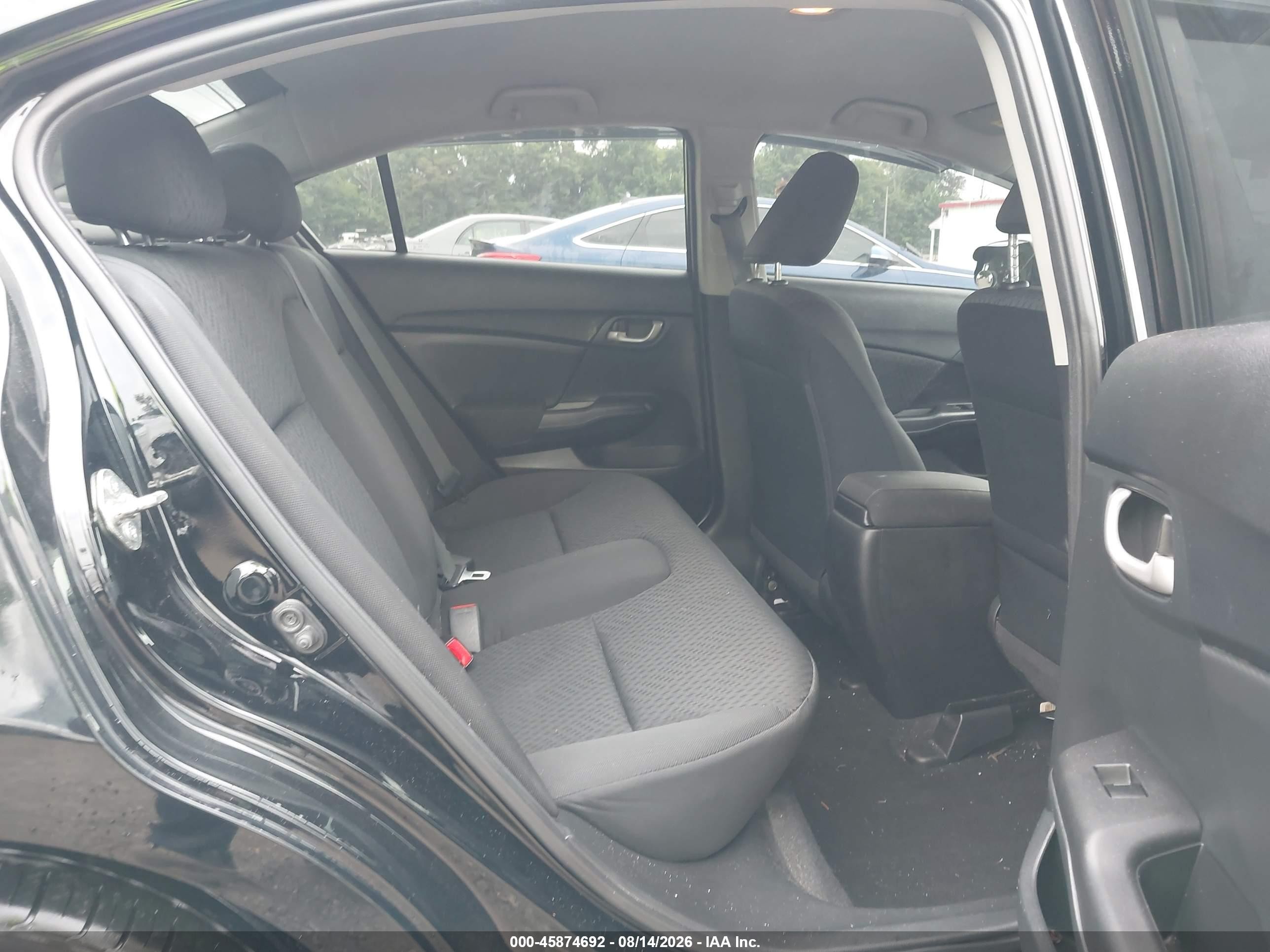 2015 Honda Civic Lx Black vin: 19XFB2F55FE110478