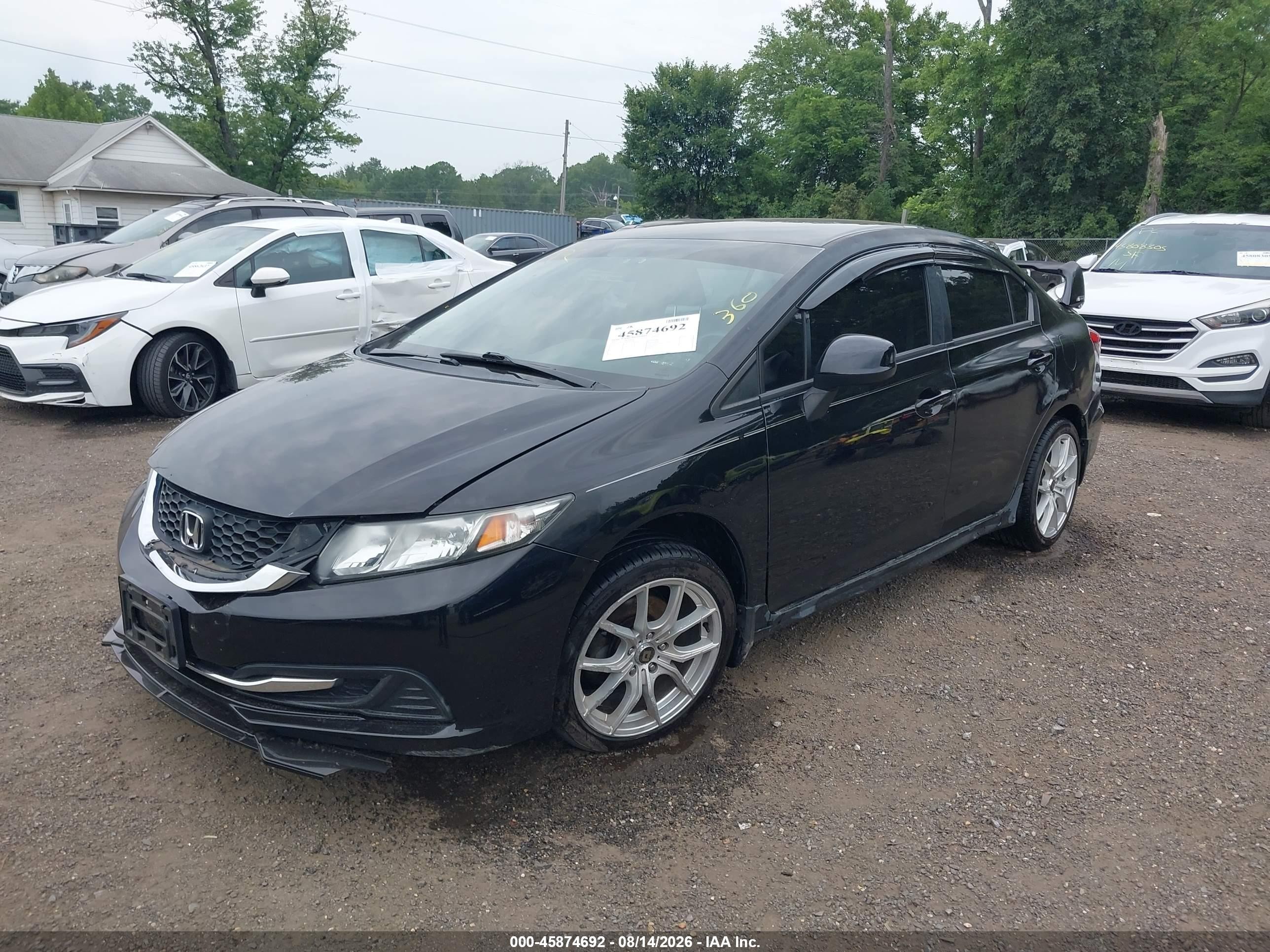2015 Honda Civic Lx Black vin: 19XFB2F55FE110478
