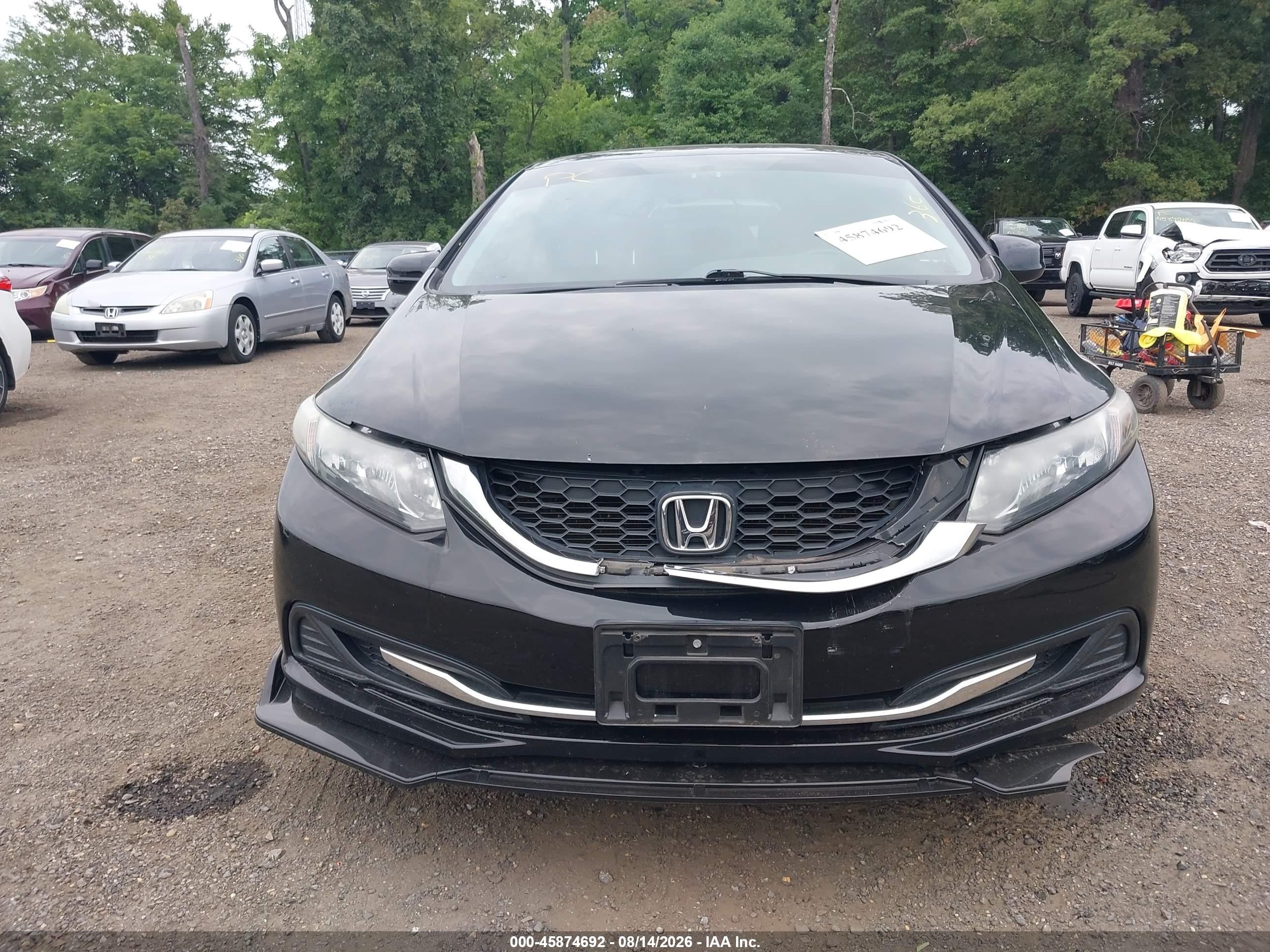 2015 Honda Civic Lx Black vin: 19XFB2F55FE110478