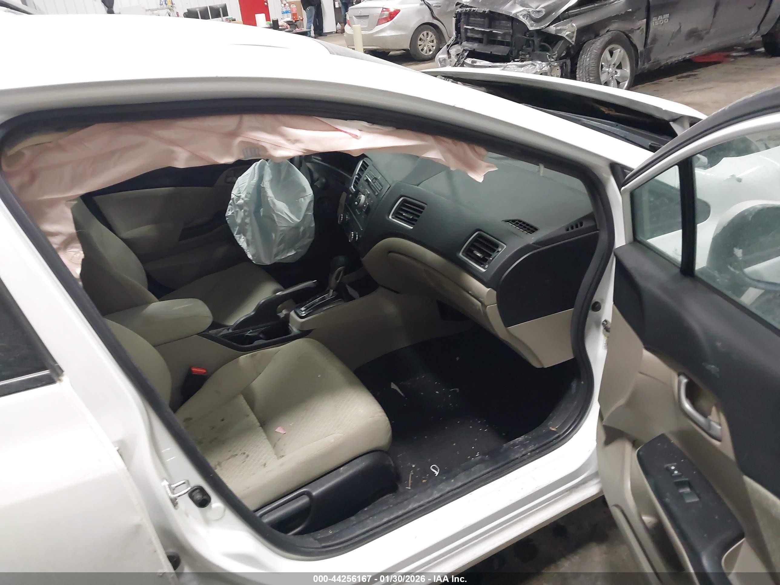 2015 Honda Civic Lx White vin: 19XFB2F55FE114059